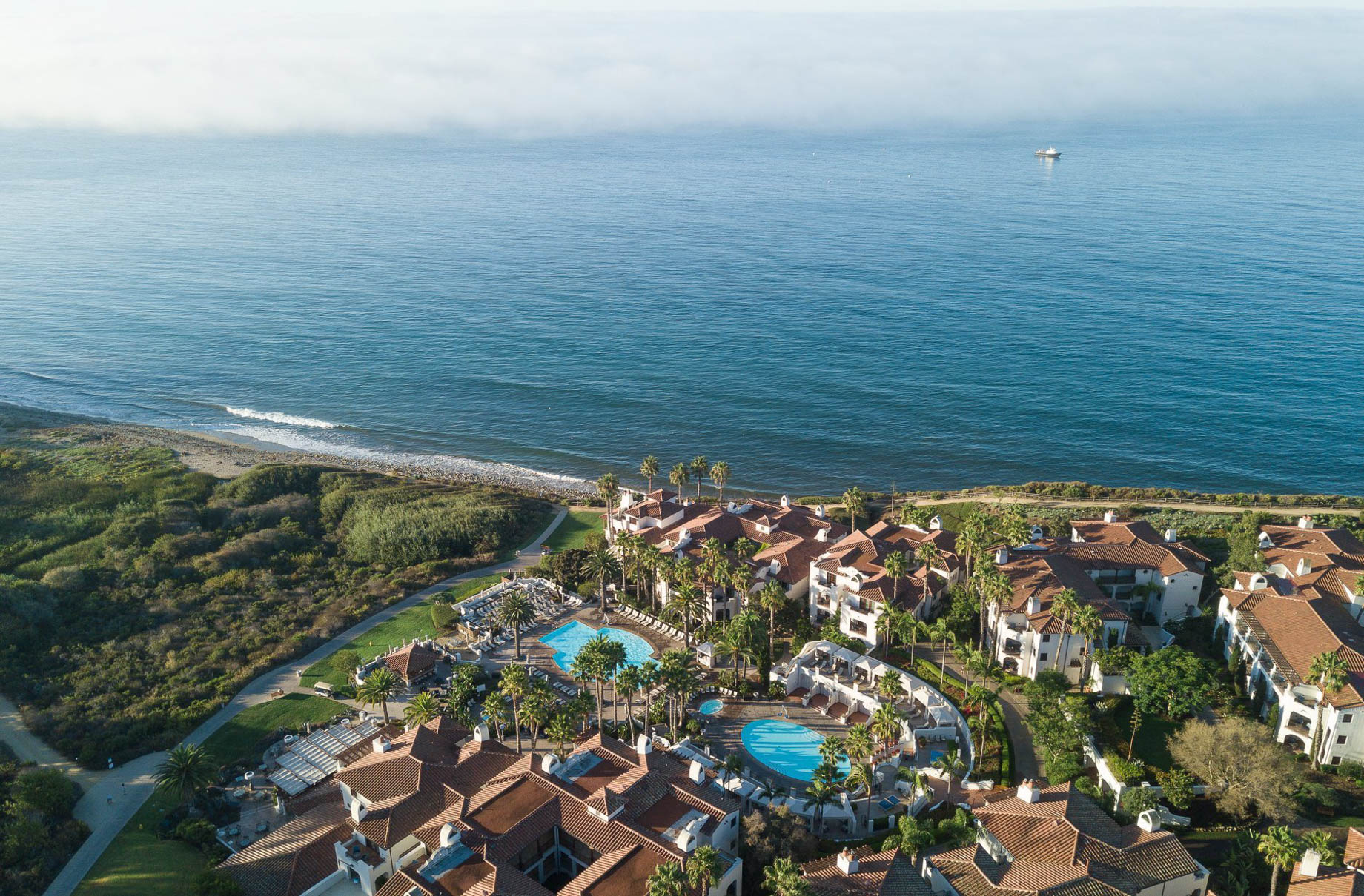 The Ritz-Carlton Bacara, Santa Barbara Resort – Santa Barbara, CA, USA – Resort Aerial Ocean View