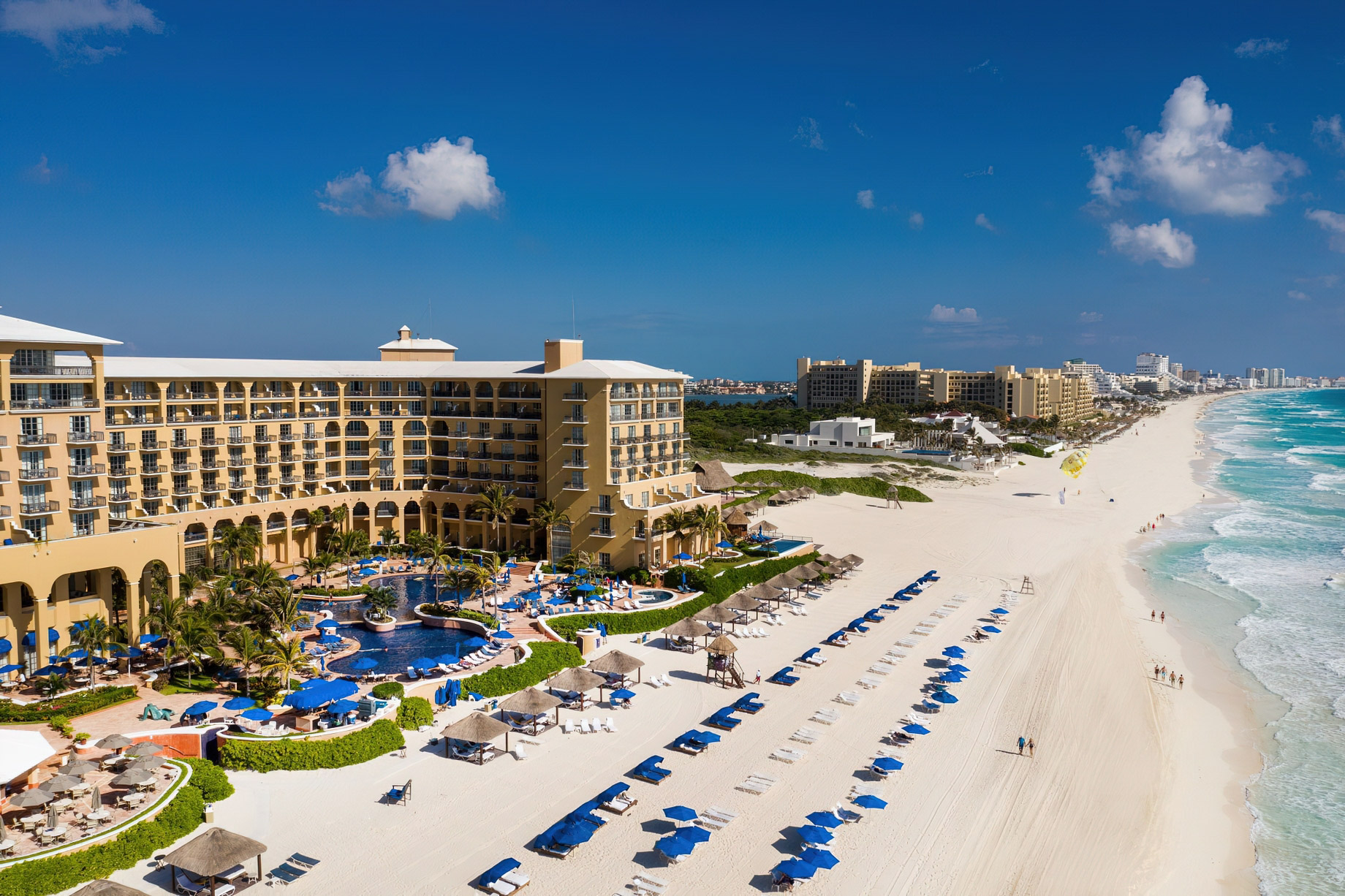 The Ritz-Carlton, Cancun Resort – Cancun, Mexico – Beach View Aerial