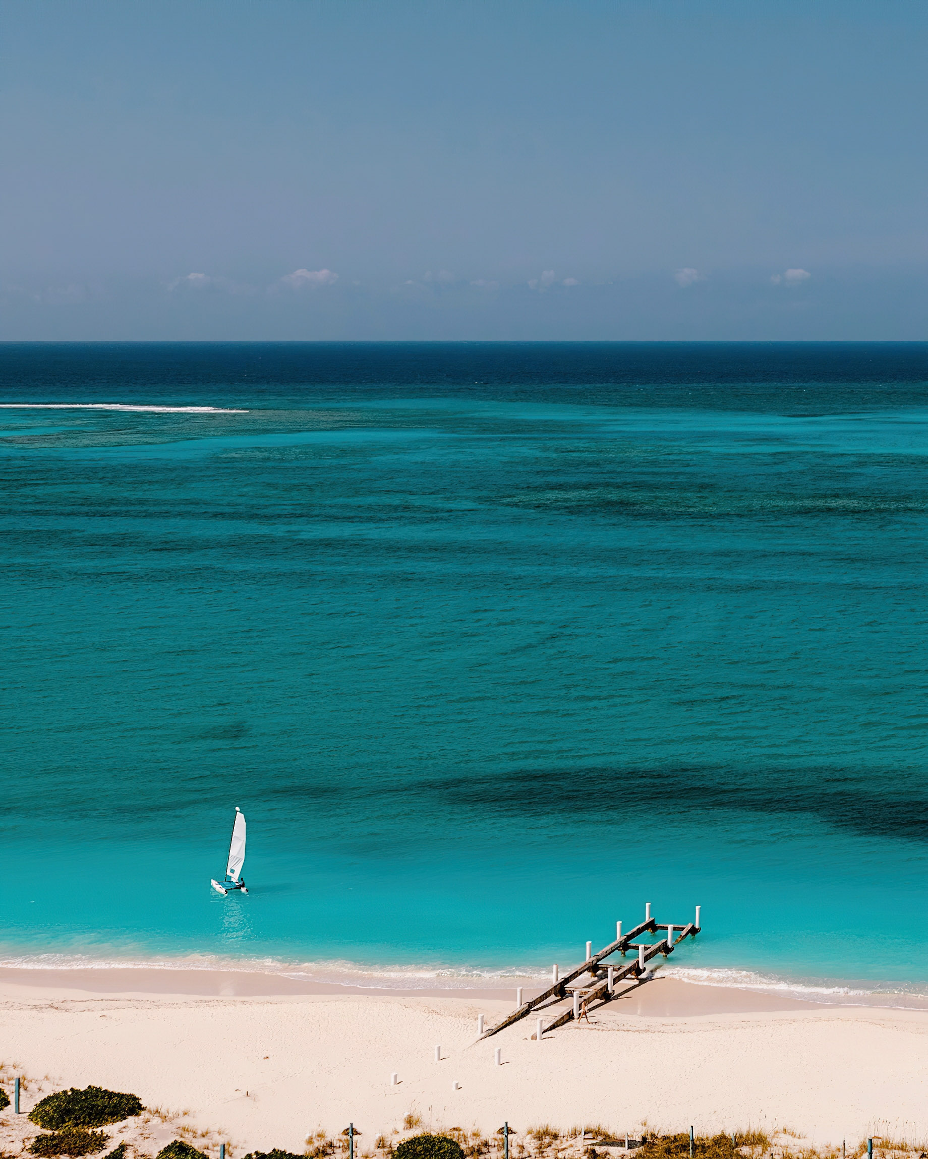 The Ritz-Carlton, Turks & Caicos Resort – Providenciales, Turks and Caicos Islands – Exterior Aerial Beach View