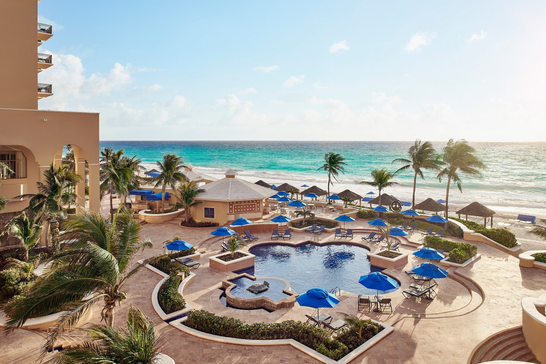 The Ritz-Carlton, Cancun Resort – Cancun, Mexico – Pool View Aerial