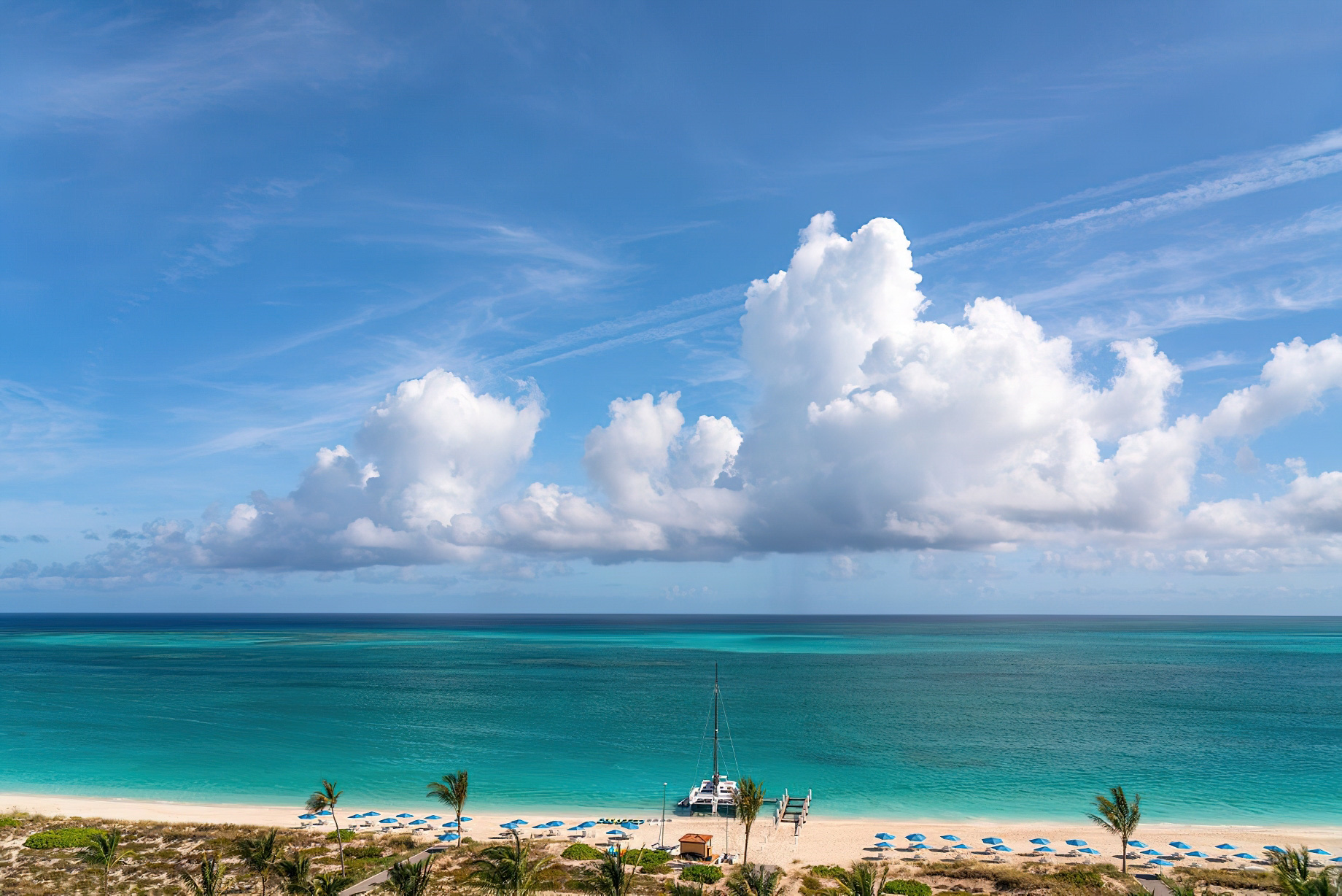 The Ritz-Carlton, Turks & Caicos Resort – Providenciales, Turks and Caicos Islands – Beach Aerial View