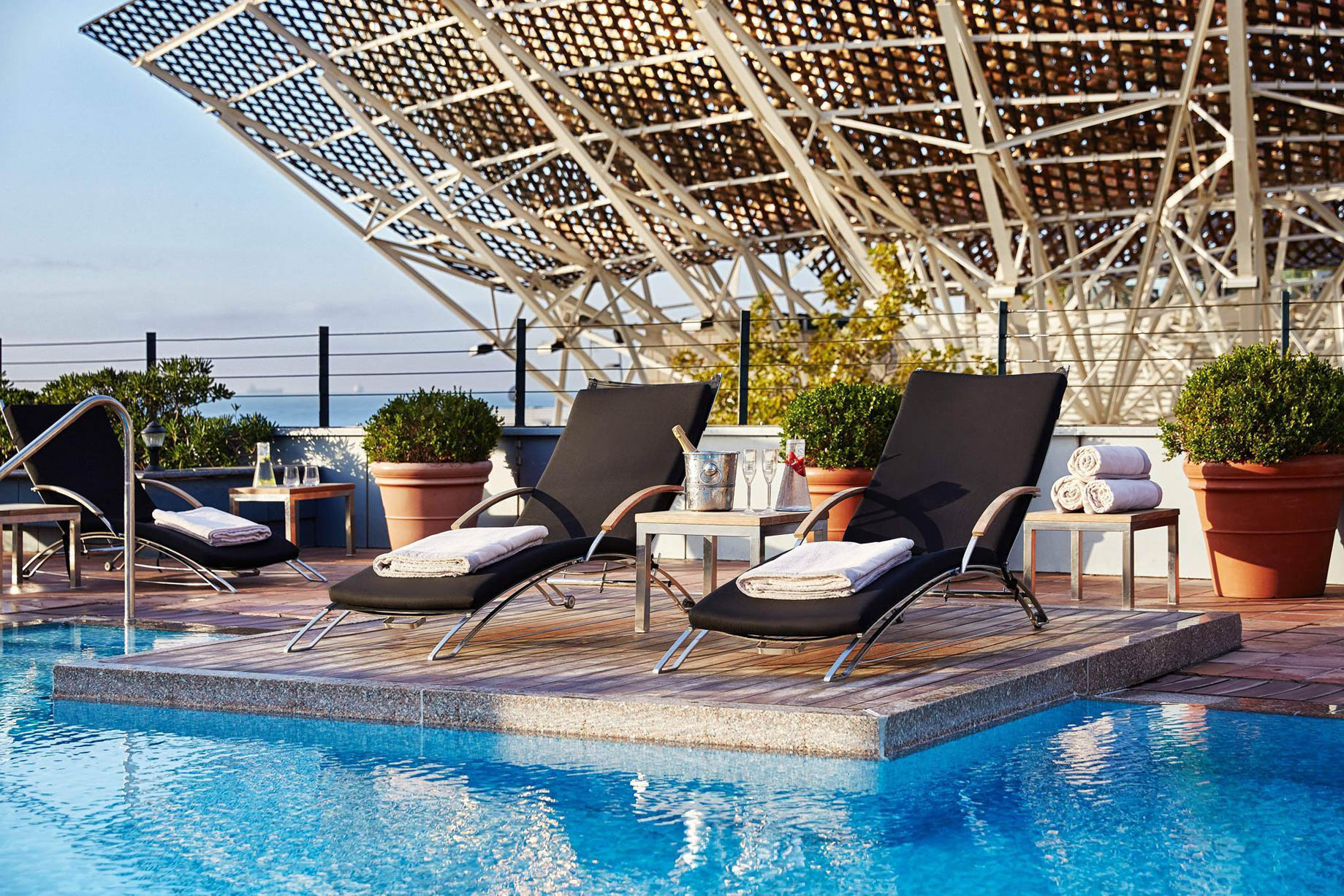 Hotel Arts Barcelona Ritz-Carlton - Barcelona, Spain - Exterior Pool Deck