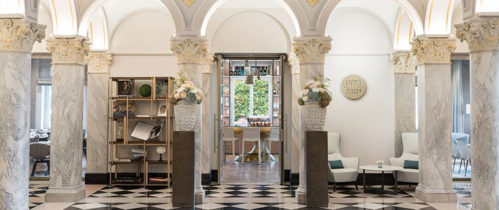 The Ritz-Carlton Hotel de la Paix, Geneva - Geneva, Switzerland - Living Room Bar & Kitchen Entrance