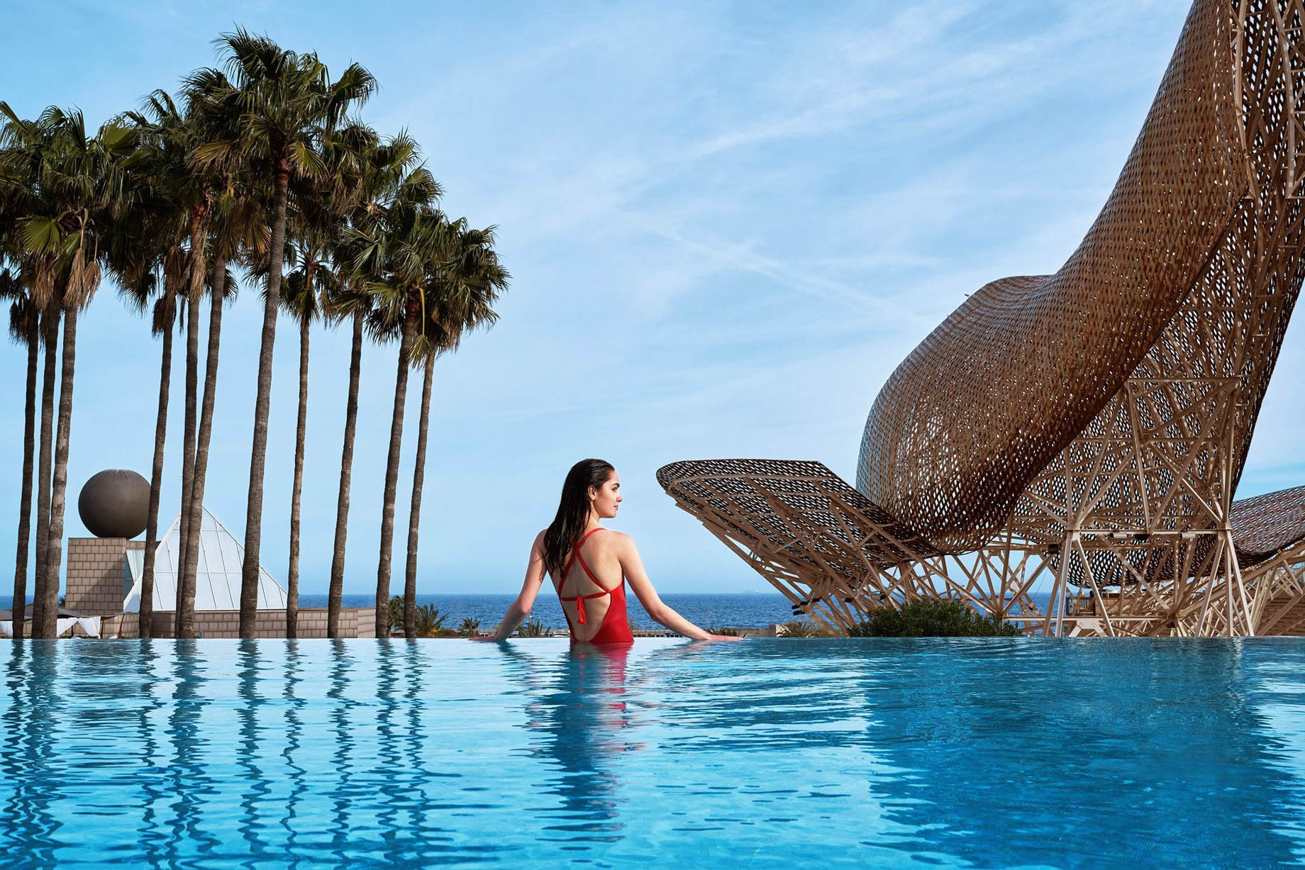 Hotel Arts Barcelona Ritz-Carlton - Barcelona, Spain - Exterior Pool Ocean View