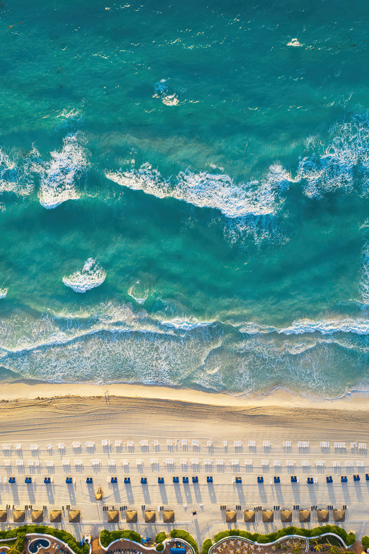 The Ritz-Carlton, Cancun Resort – Cancun, Mexico – Overhead Aerial Beach View