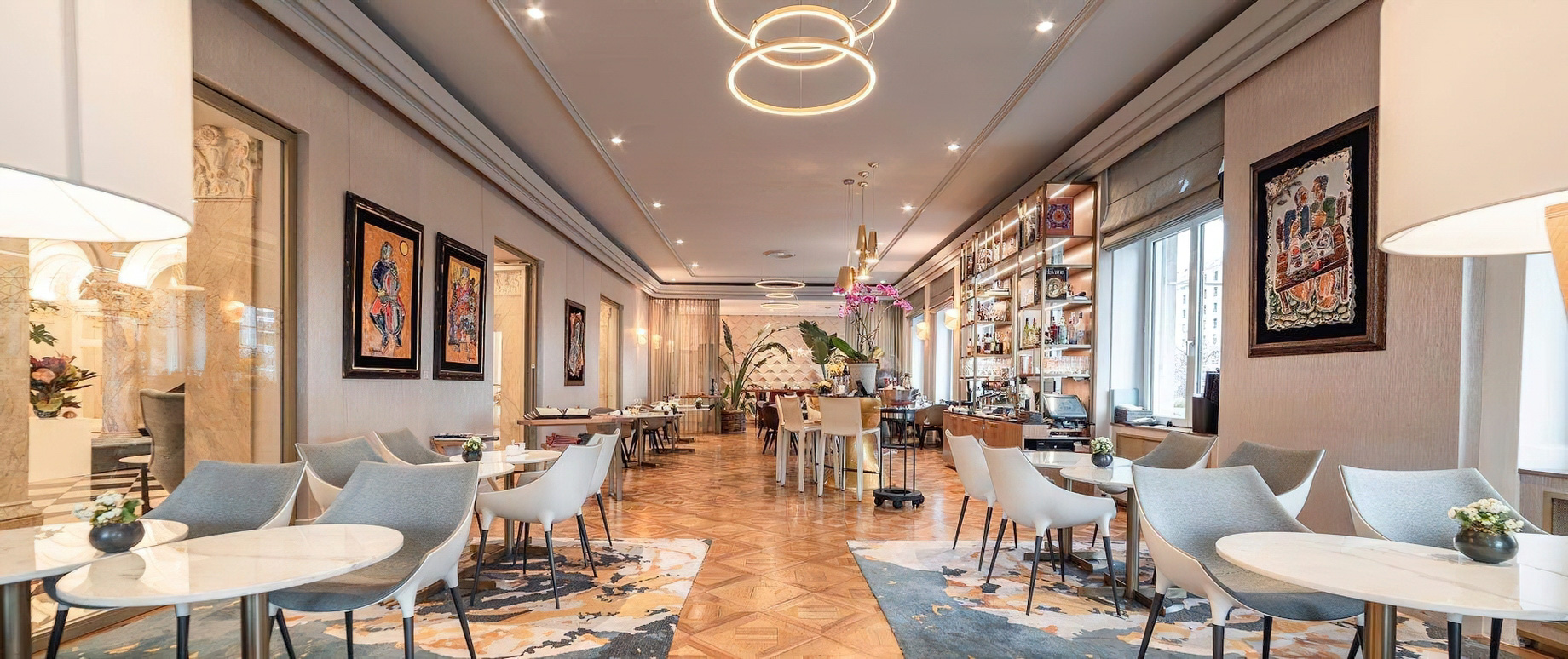 The Ritz-Carlton Hotel de la Paix, Geneva – Geneva, Switzerland – Living Room Bar & Kitchen