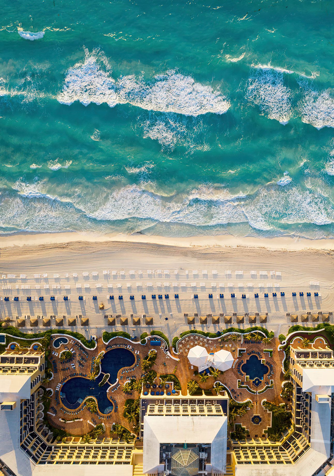 The Ritz-Carlton, Cancun Resort – Cancun, Mexico – Overhead Aerial View
