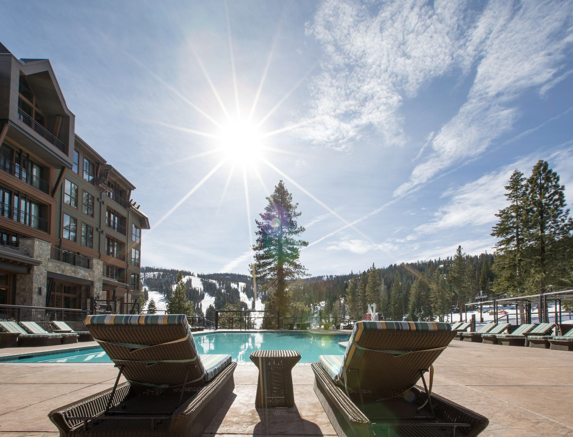The Ritz-Carlton, Lake Tahoe Resort – Truckee, CA, USA – Outdoor Pool Deck View
