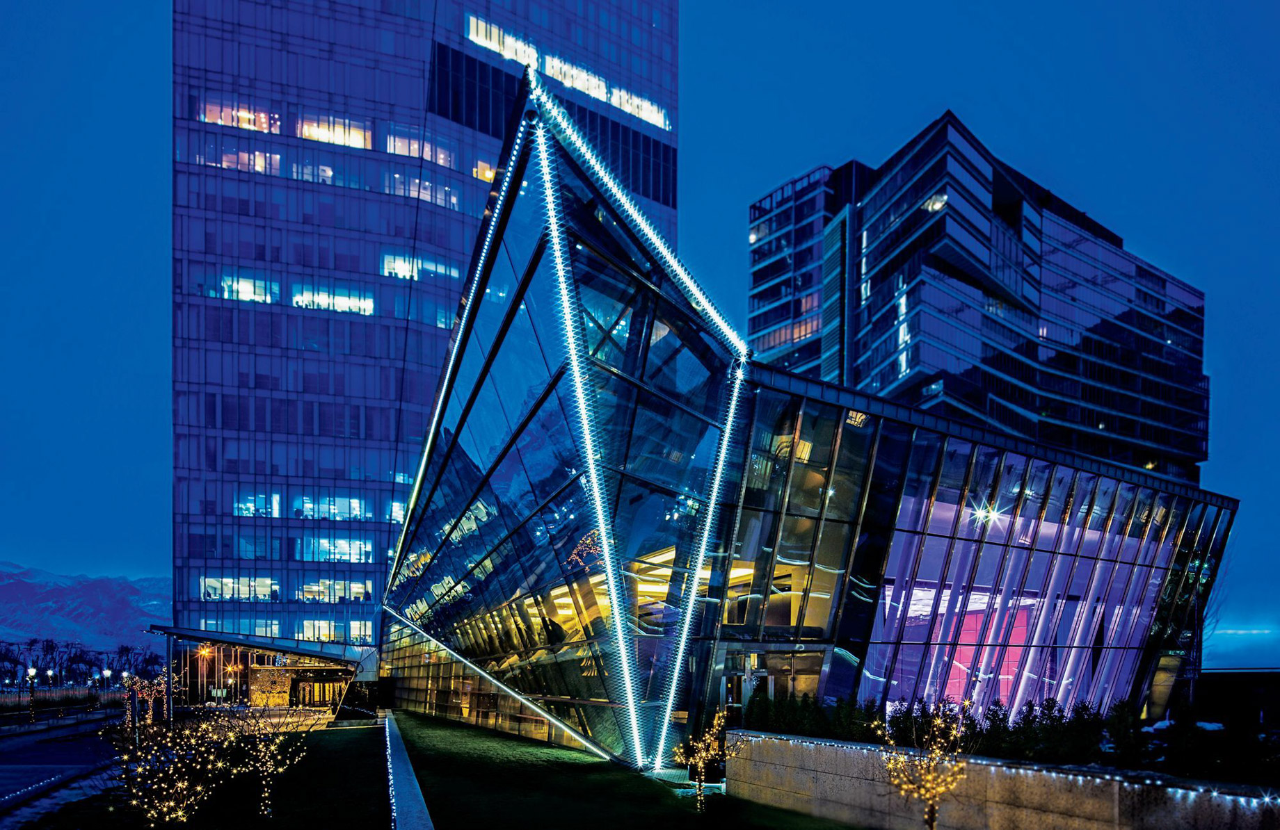 The Ritz-Carlton, Almaty Hotel – Almaty, Kazakhstan – Exterior Night