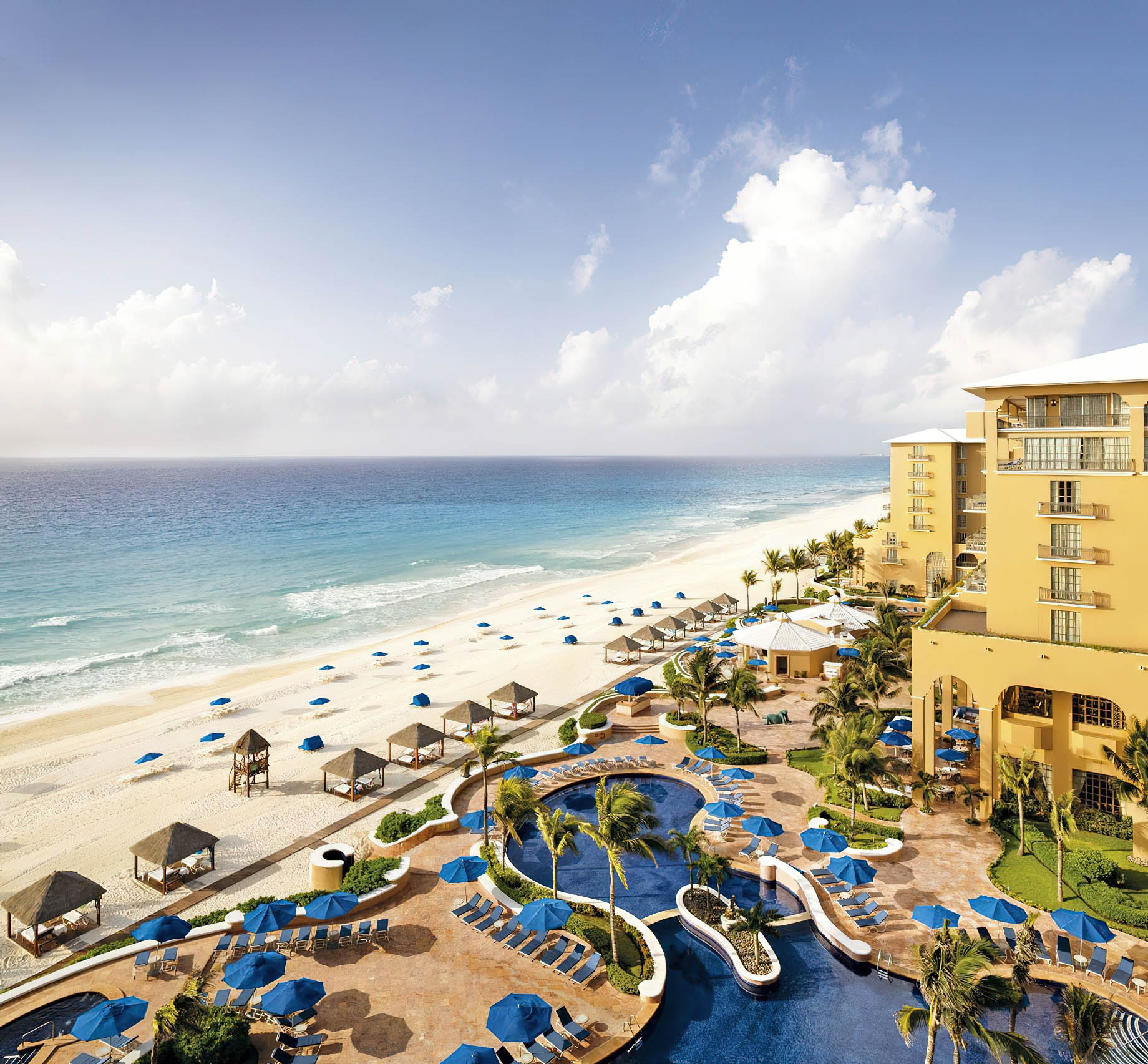 The Ritz-Carlton, Cancun Resort – Cancun, Mexico – Pool View Aerial