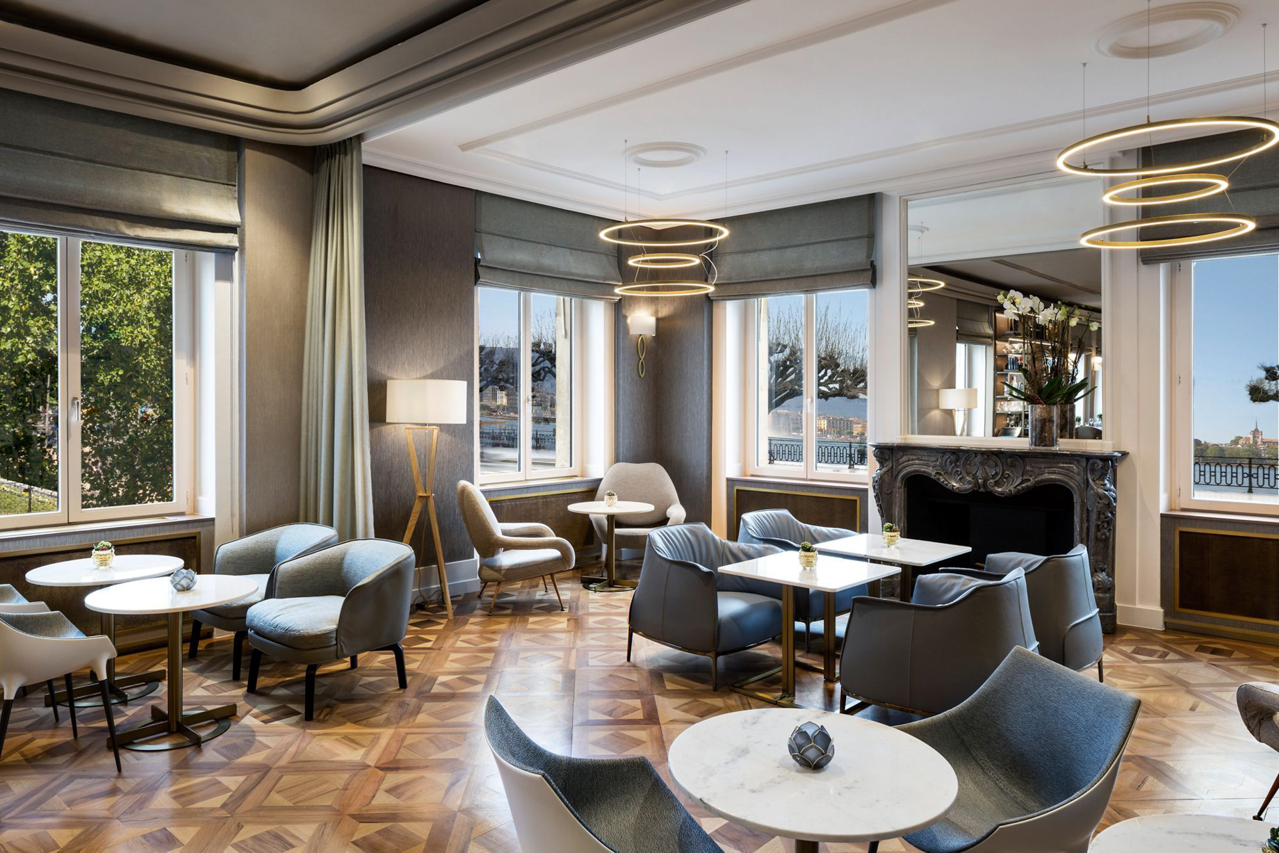 The Ritz-Carlton Hotel de la Paix, Geneva – Geneva, Switzerland – Living Room Bar & Kitchen