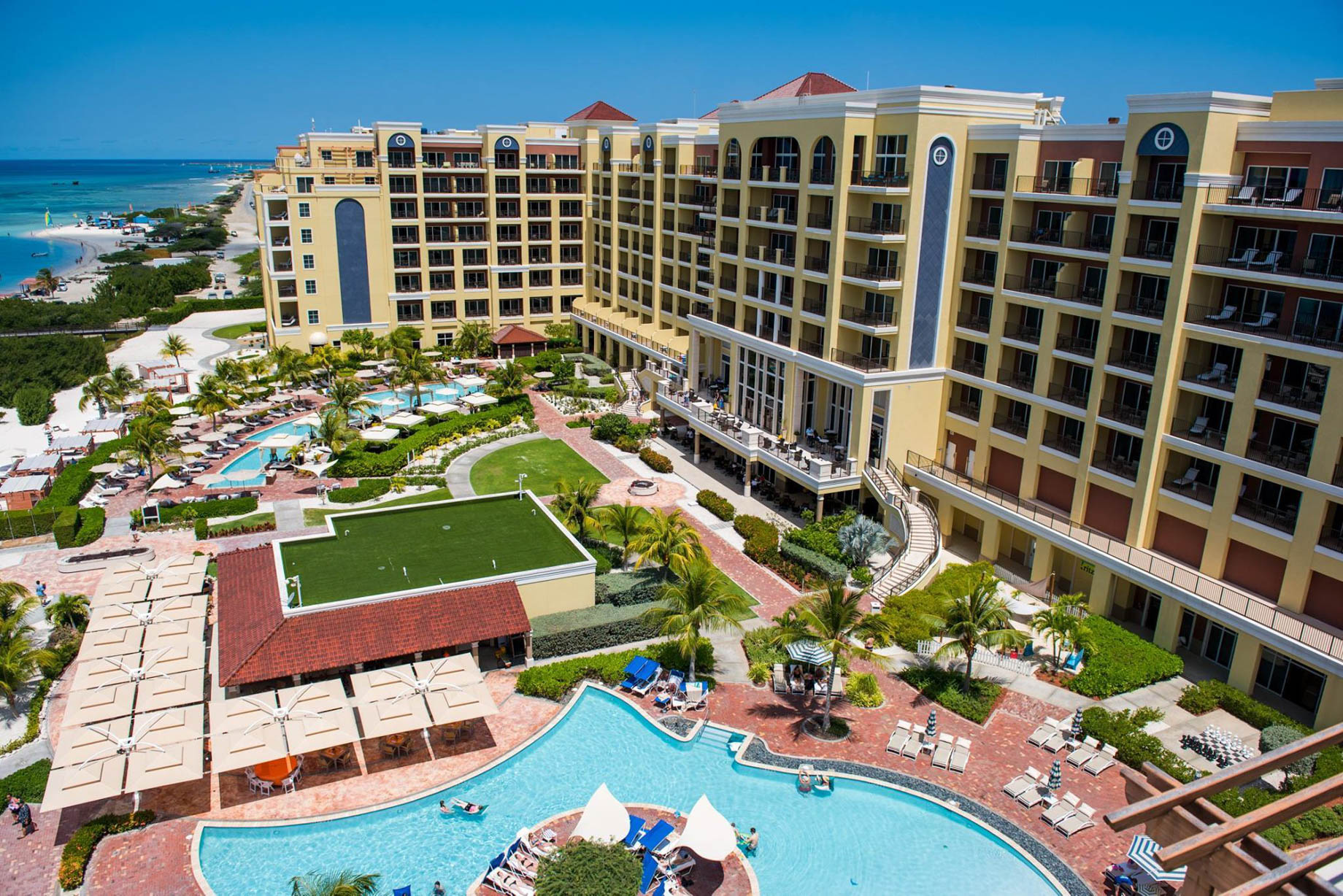 The Ritz-Carlton, Aruba Resort – Palm Beach, Aruba – Pool Aerial View
