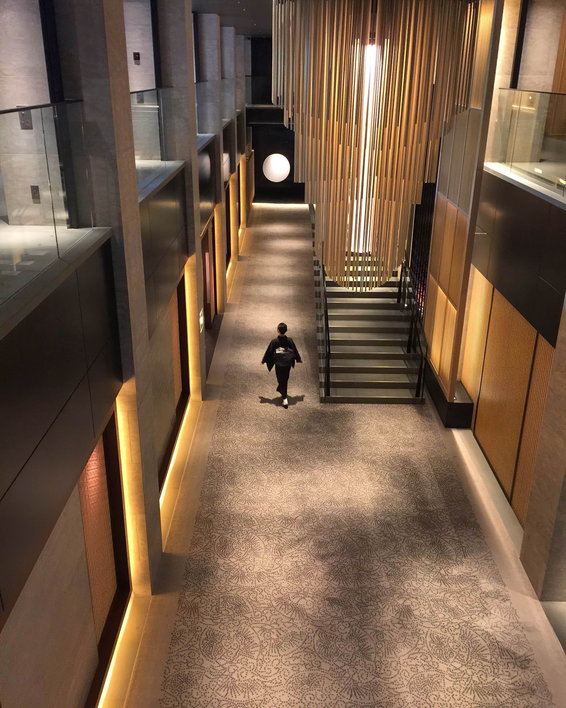 The Ritz-Carlton, Kyoto Hotel – Nakagyo Ward, Kyoto, Japan – Lobby Atrium Stairs