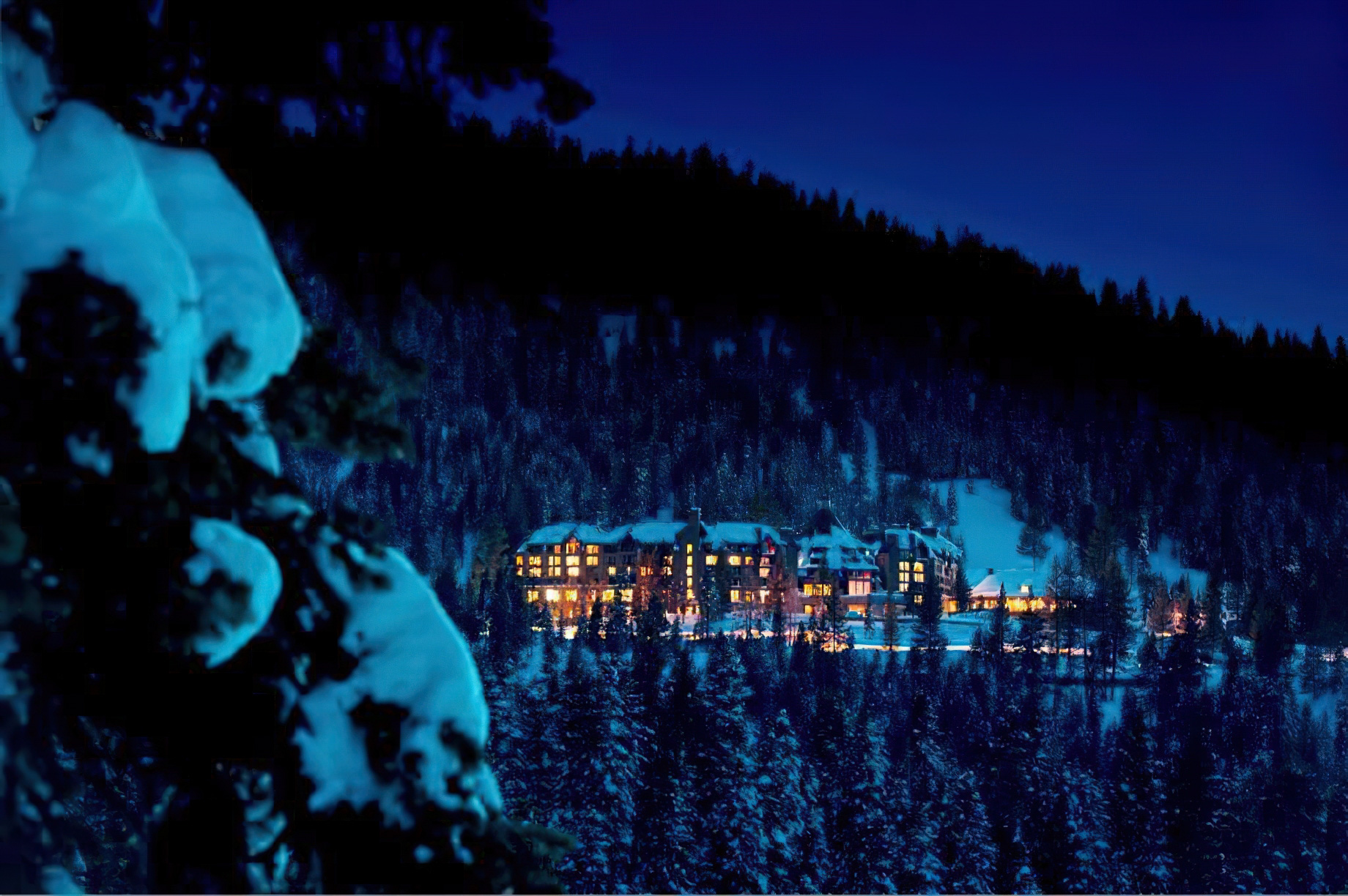 The Ritz-Carlton, Lake Tahoe Resort – Truckee, CA, USA – Winter Resort View Night