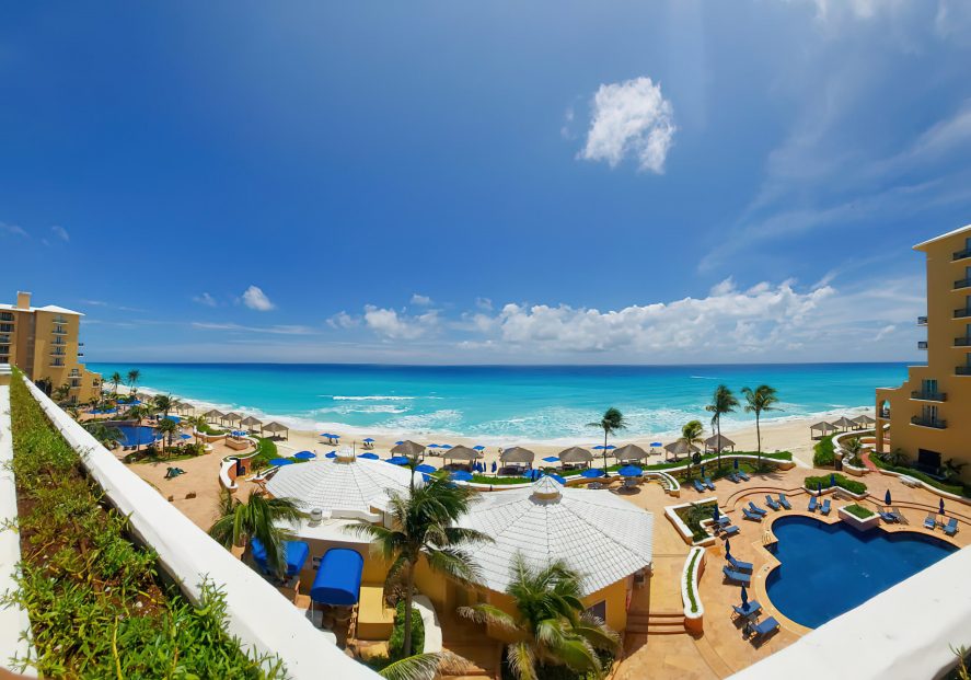 The Ritz-Carlton, Cancun Resort - Cancun, Mexico - Pool and Beach View Aerial