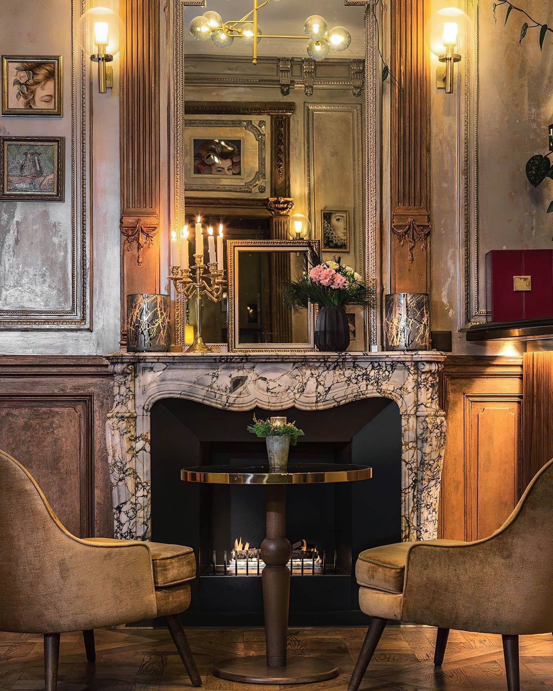 The Ritz-Carlton Hotel de la Paix, Geneva - Geneva, Switzerland - Hotel Fireplace