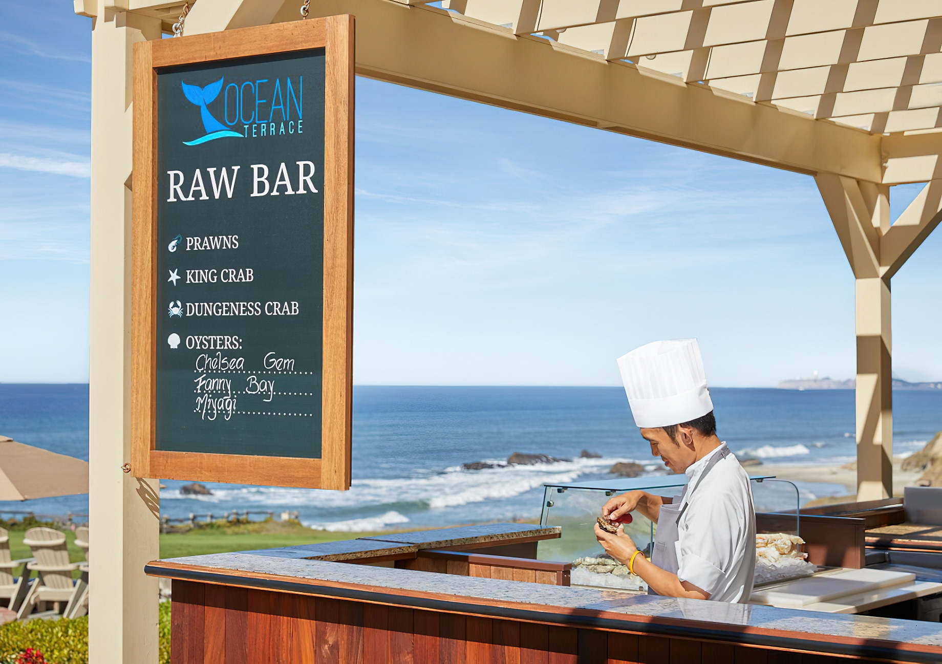 The Ritz-Carlton, Half Moon Bay Resort - Half Moon Bay, CA, USA - Ocean Terrace Restaurant Raw Bar