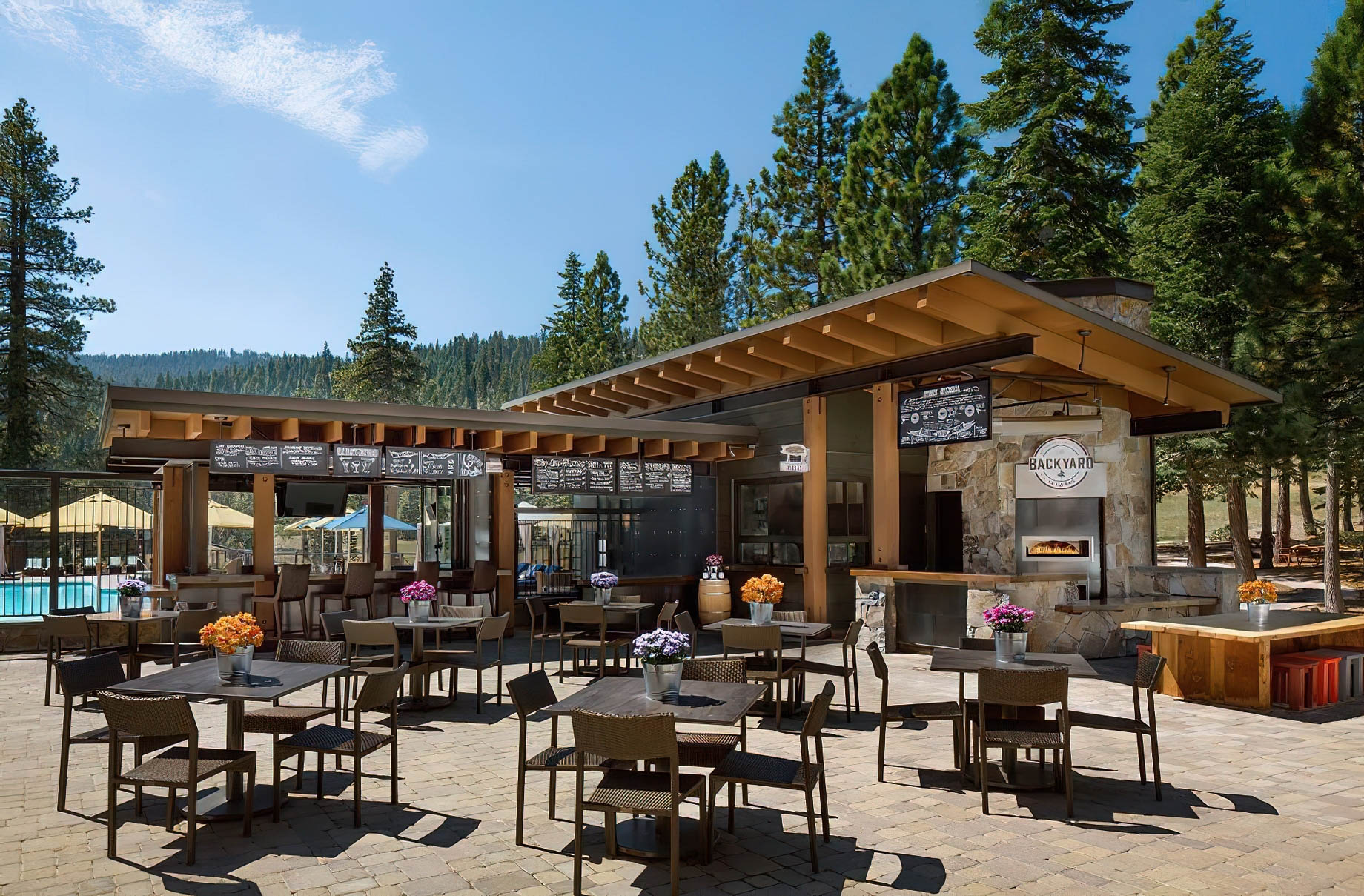 The Ritz-Carlton, Lake Tahoe Resort – Truckee, CA, USA – The Backyard Restaurant Outdoor Patio