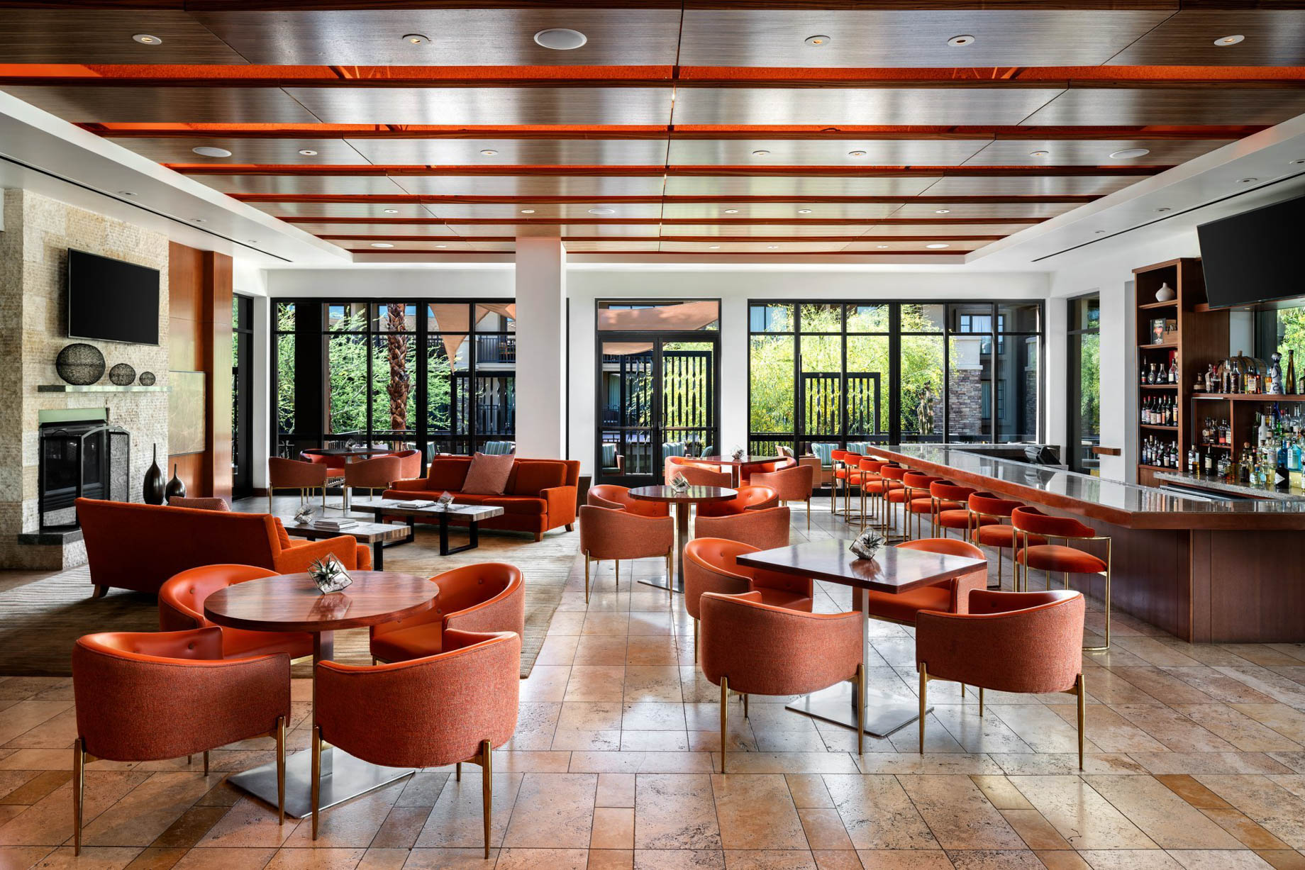 The Ritz-Carlton, Rancho Mirage Resort - Rancho Mirage, CA, USA - State Fare Bar & Kitchen Restaurant Seating