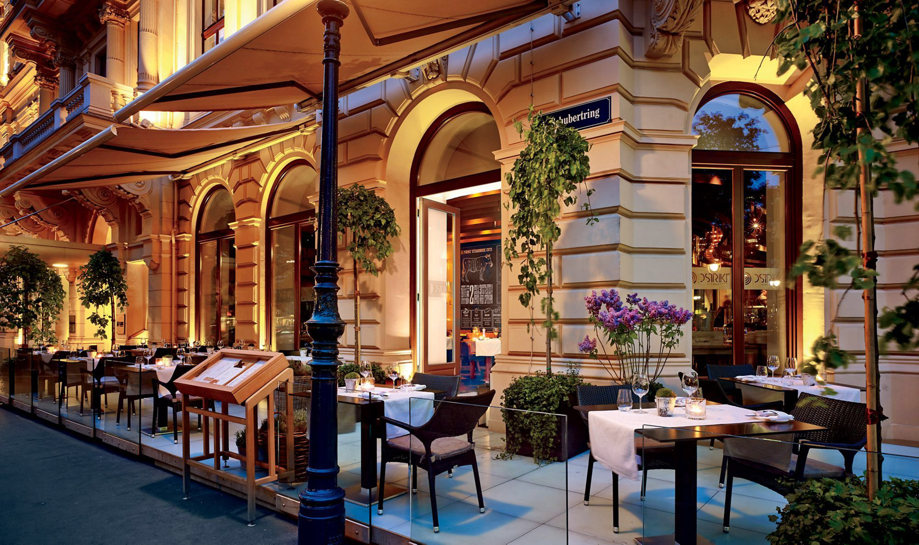 The Ritz-Carlton, Vienna Hotel – Vienna, Austria – Patio Dining Night