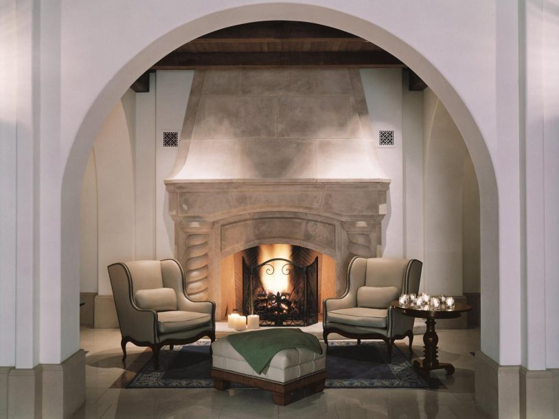The Ritz-Carlton Bacara, Santa Barbara Resort - Santa Barbara, CA, USA - Lobby Lounge Fireplace