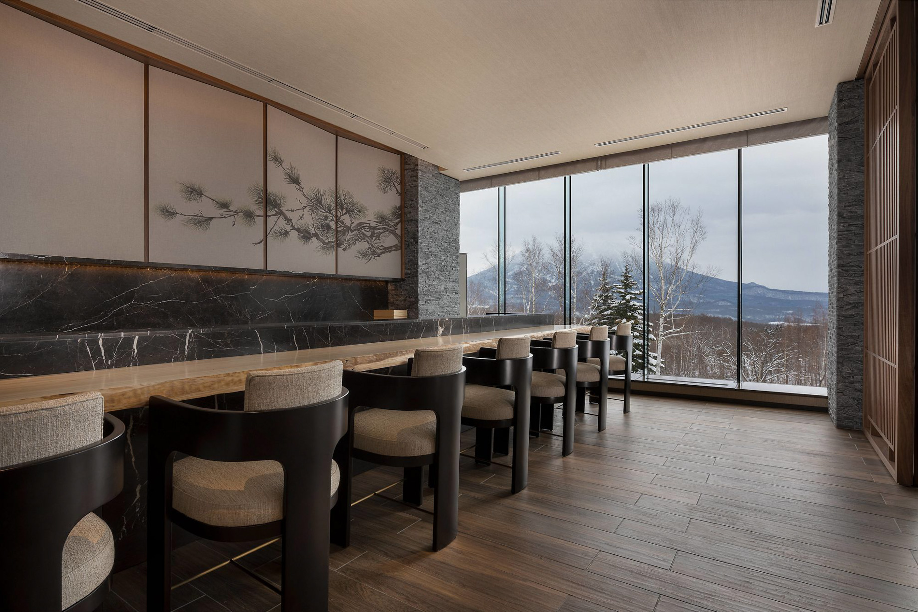 Higashiyama Niseko Village, A Ritz-Carlton Reserve Hotel - Hokkaido, Japan - Sushi Nagi Restarant Seating
