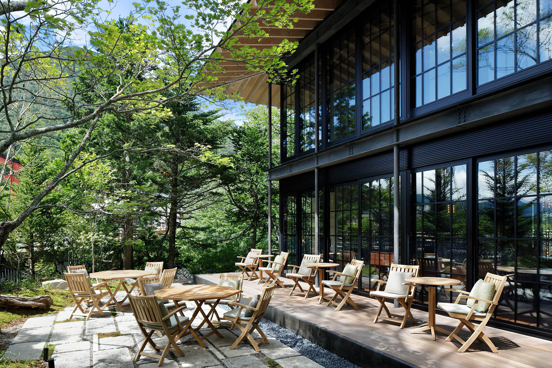 The Ritz-Carlton, Nikko Hotel – Nikko Tochigi, Japan – Lakehouse Restaurant Outdoor Terrace