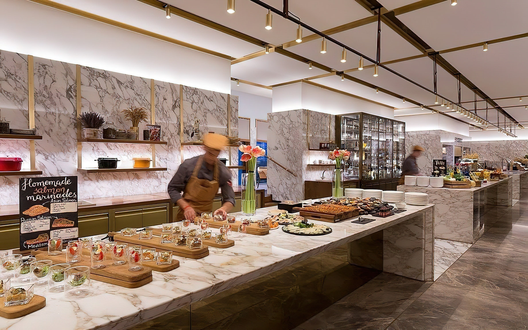 The Ritz-Carlton, Astana Hotel – Nur-Sultan, Kazakhstan – Restaurant Food Stations