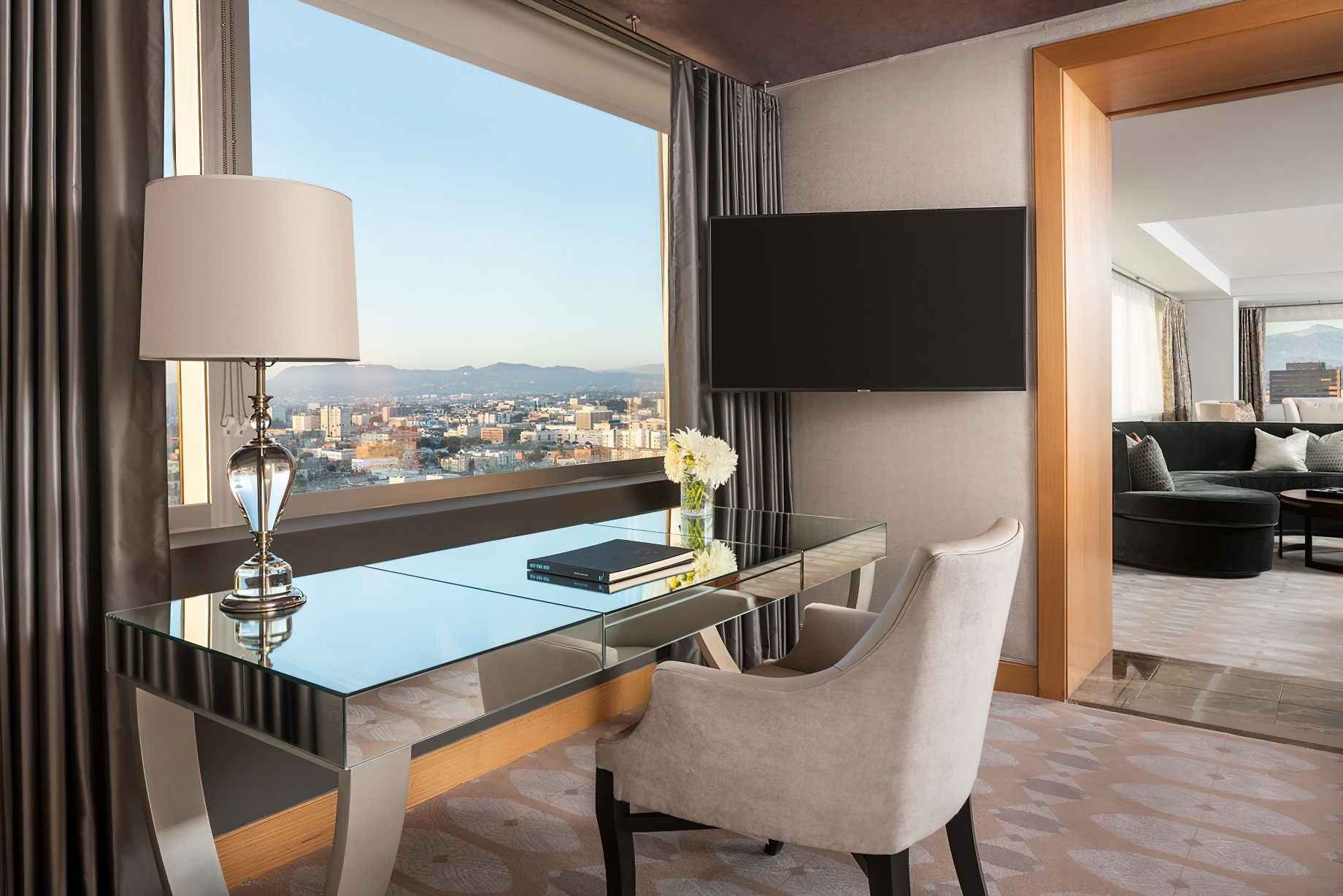 The Ritz-Carlton, Los Angeles L.A. Live Hotel - Los Angeles, CA, USA - Ritz-Carlton Suite Desk