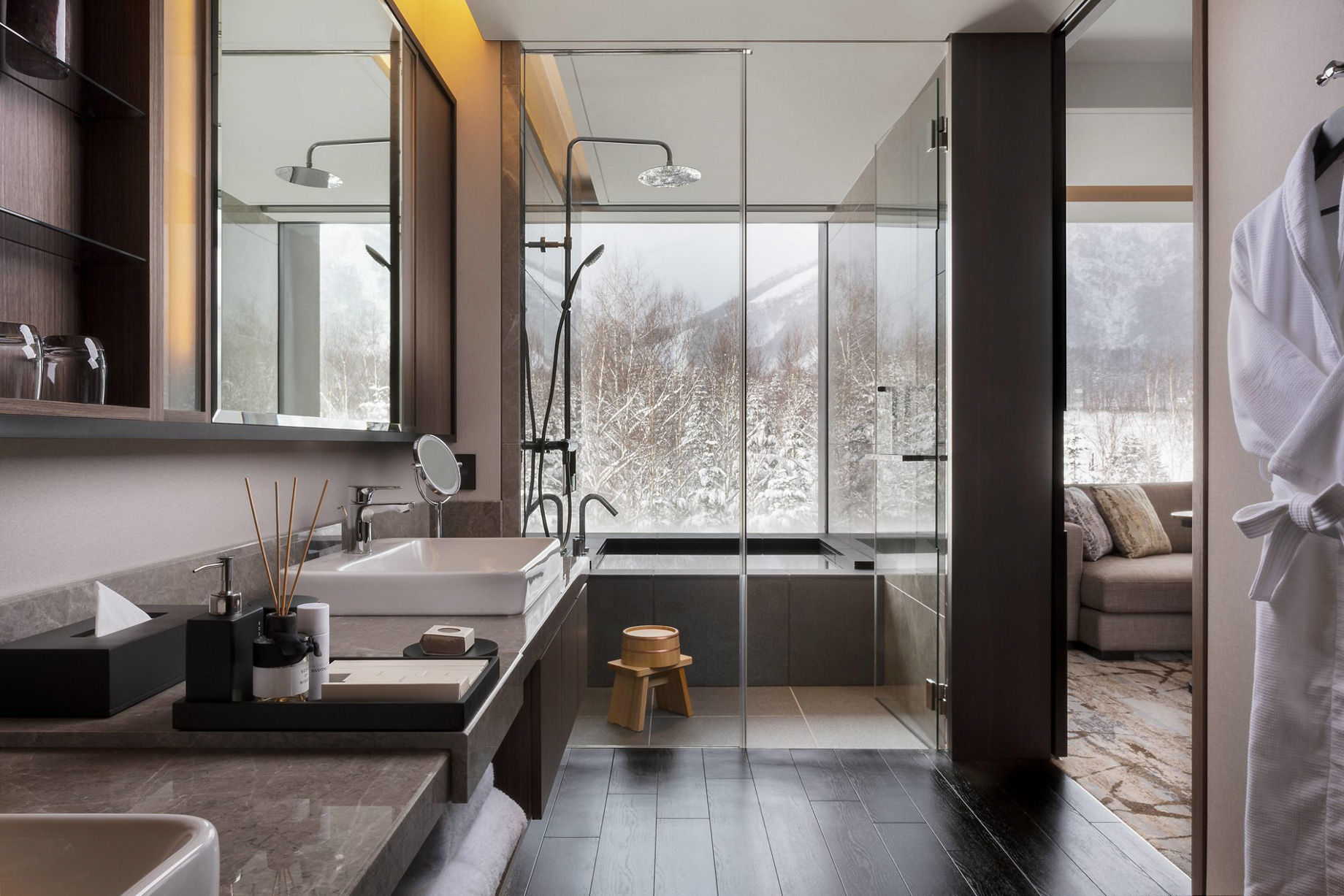 Higashiyama Niseko Village, A Ritz-Carlton Reserve Hotel – Hokkaido, Japan – Higashiyama Suite Bathroom