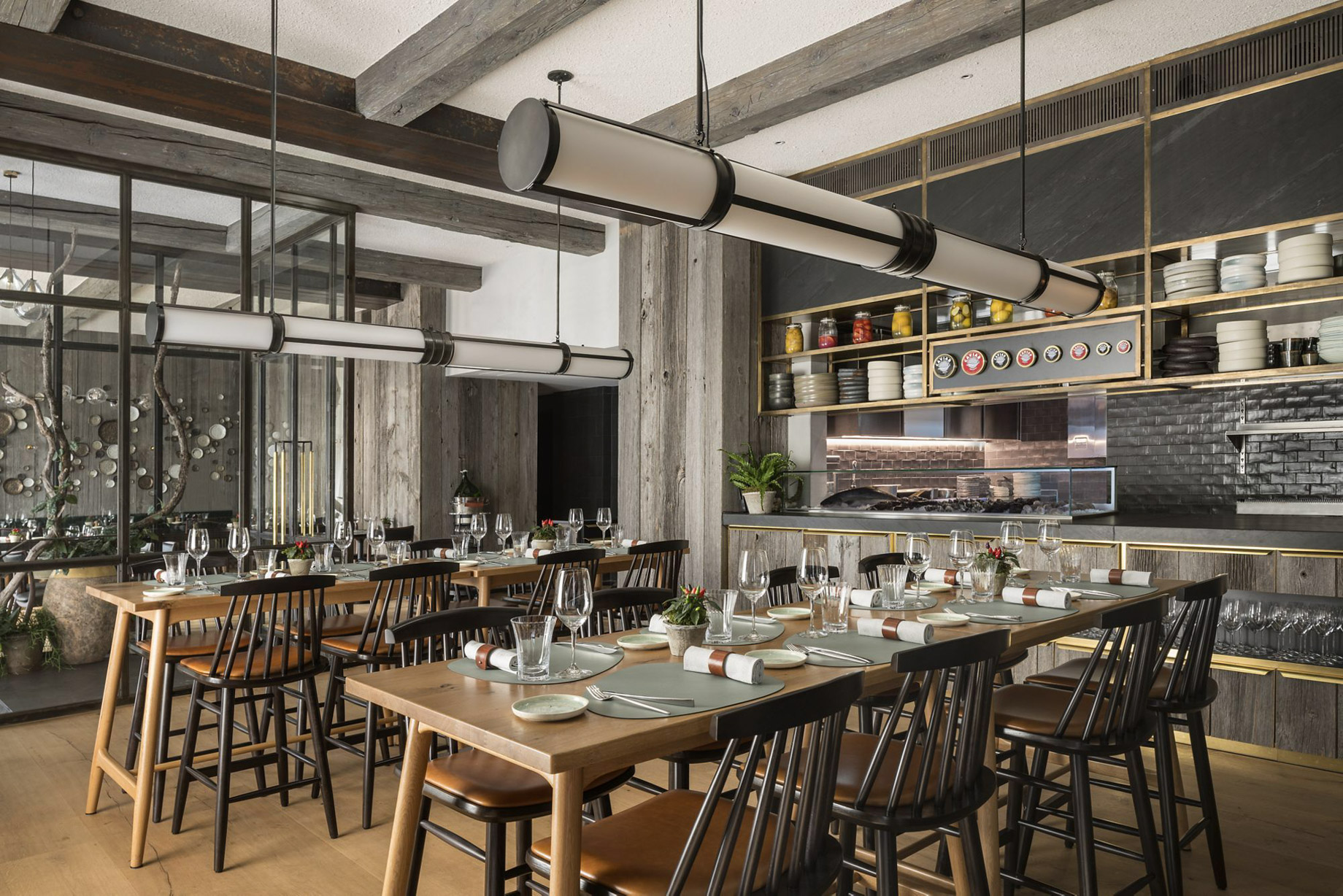 The Ritz-Carlton Hotel de la Paix, Geneva – Geneva, Switzerland – Fiskebar Restaurant Tables