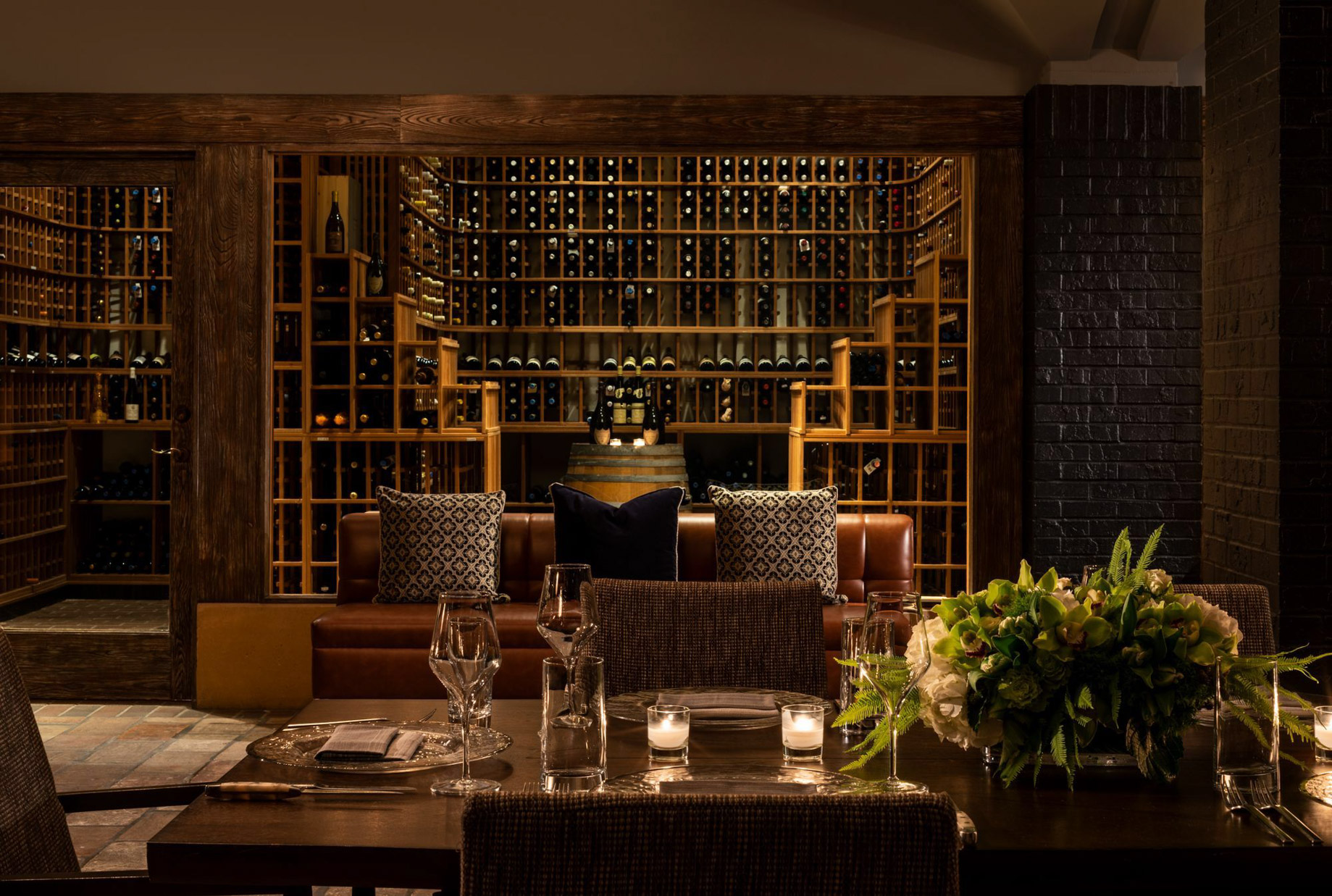 The Ritz-Carlton Bacara, Santa Barbara Resort - Santa Barbara, CA, USA - Angel Oak Restaurant Cellar Seating