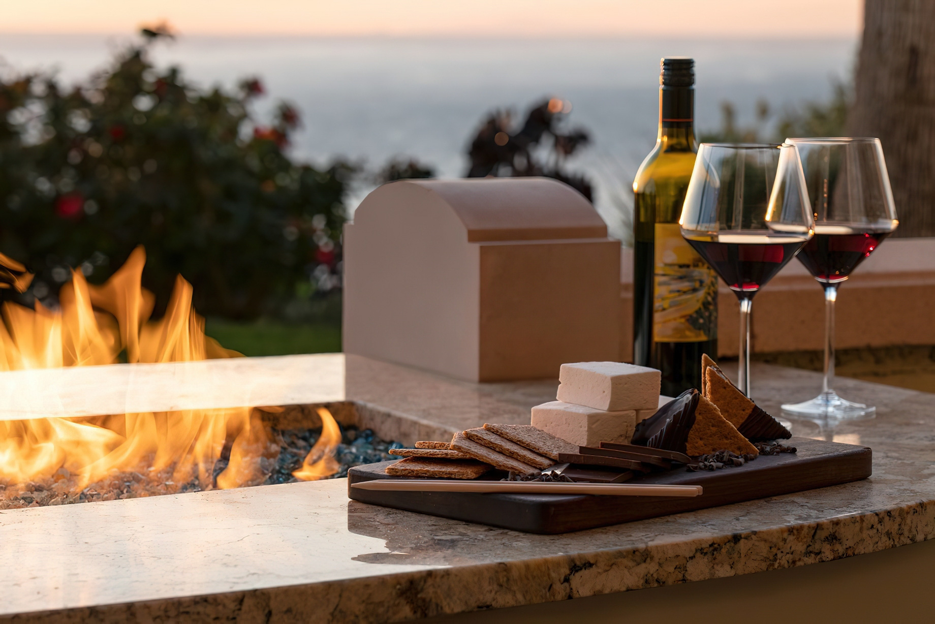 The Ritz-Carlton, Laguna Niguel Resort – Dana Point, CA, USA – Fireside Ocean Front Room Wine and Cheese
