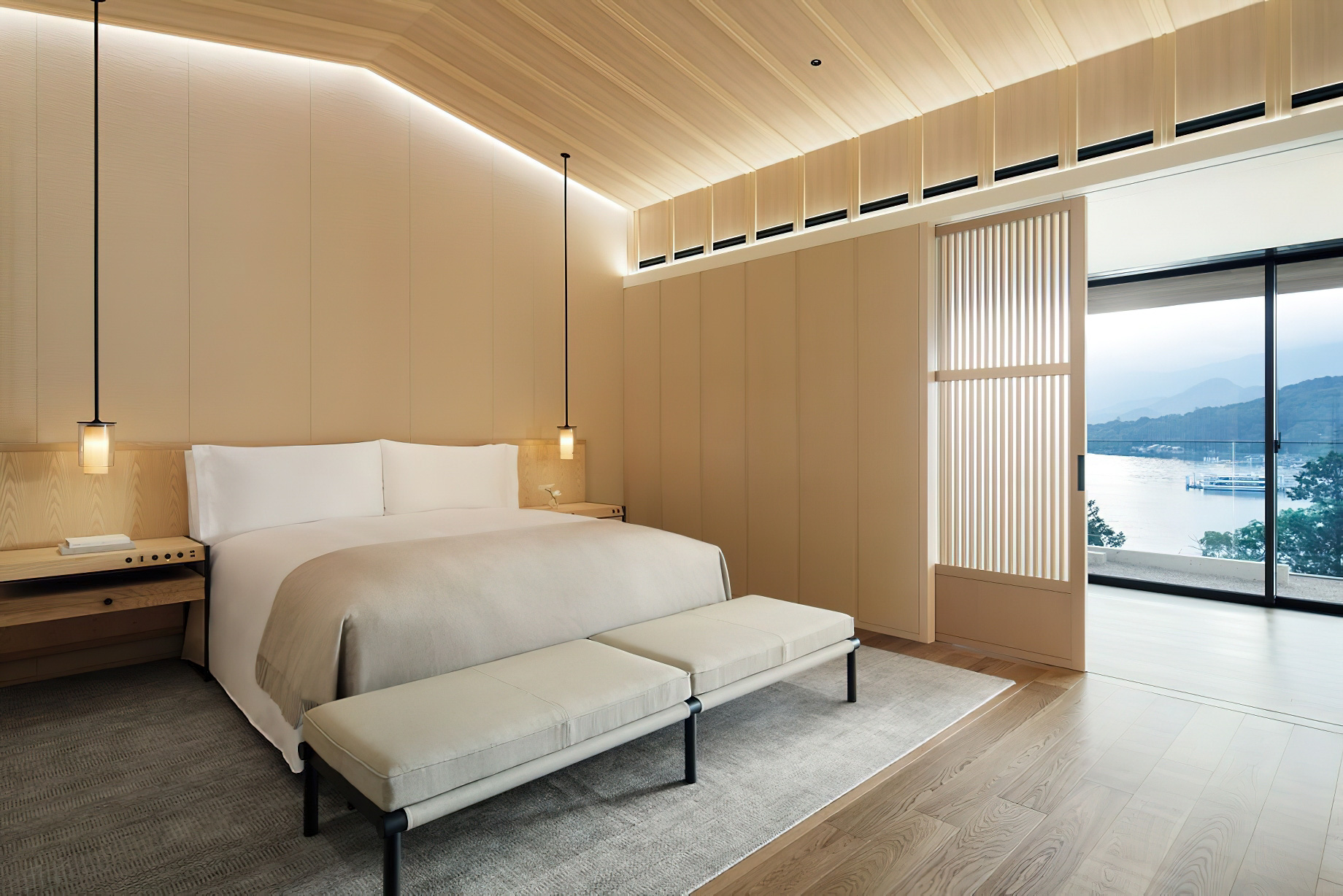 The Ritz-Carlton, Nikko Hotel - Nikko Tochigi, Japan - Lake Chuzenji View Suite Bedroom