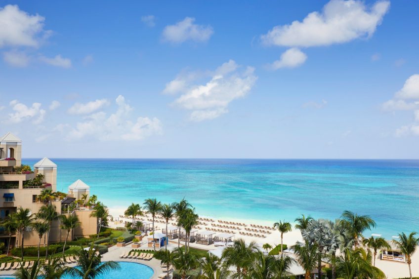 The Ritz-Carlton, Grand Cayman Resort - Seven Mile Beach, Cayman Islands - Beach Aerial View