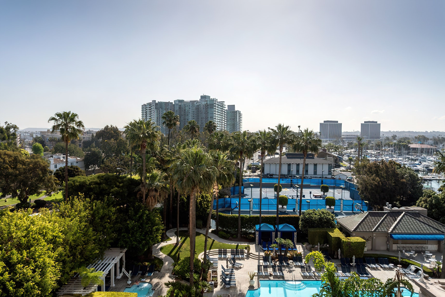The Ritz-Carlton, Marina del Rey Hotel – Marina del Rey, CA, USA – Tennis Courts and Pool