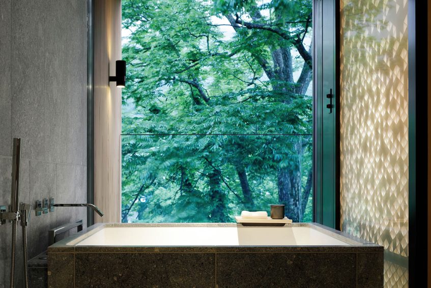 The Ritz-Carlton, Nikko Hotel - Nikko Tochigi, Japan - Mount Nantai View Double Room Bathroom
