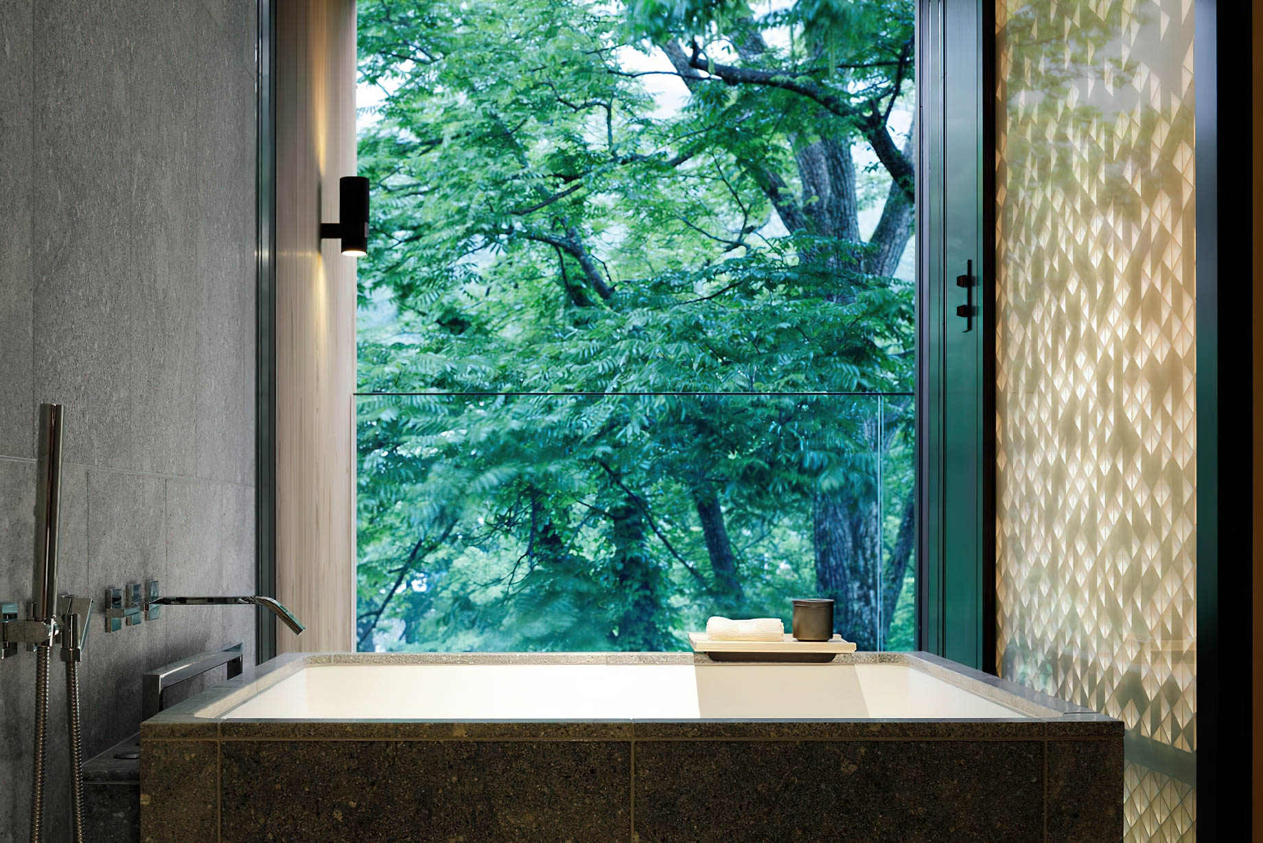The Ritz-Carlton, Nikko Hotel – Nikko Tochigi, Japan – Mount Nantai View Double Room Bathroom