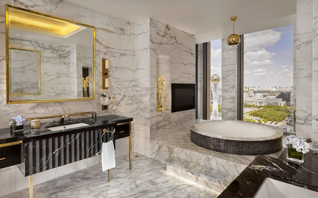 The Ritz-Carlton, Astana Hotel - Nur-Sultan, Kazakhstan - The Ritz-Carlton Suite Bathroom