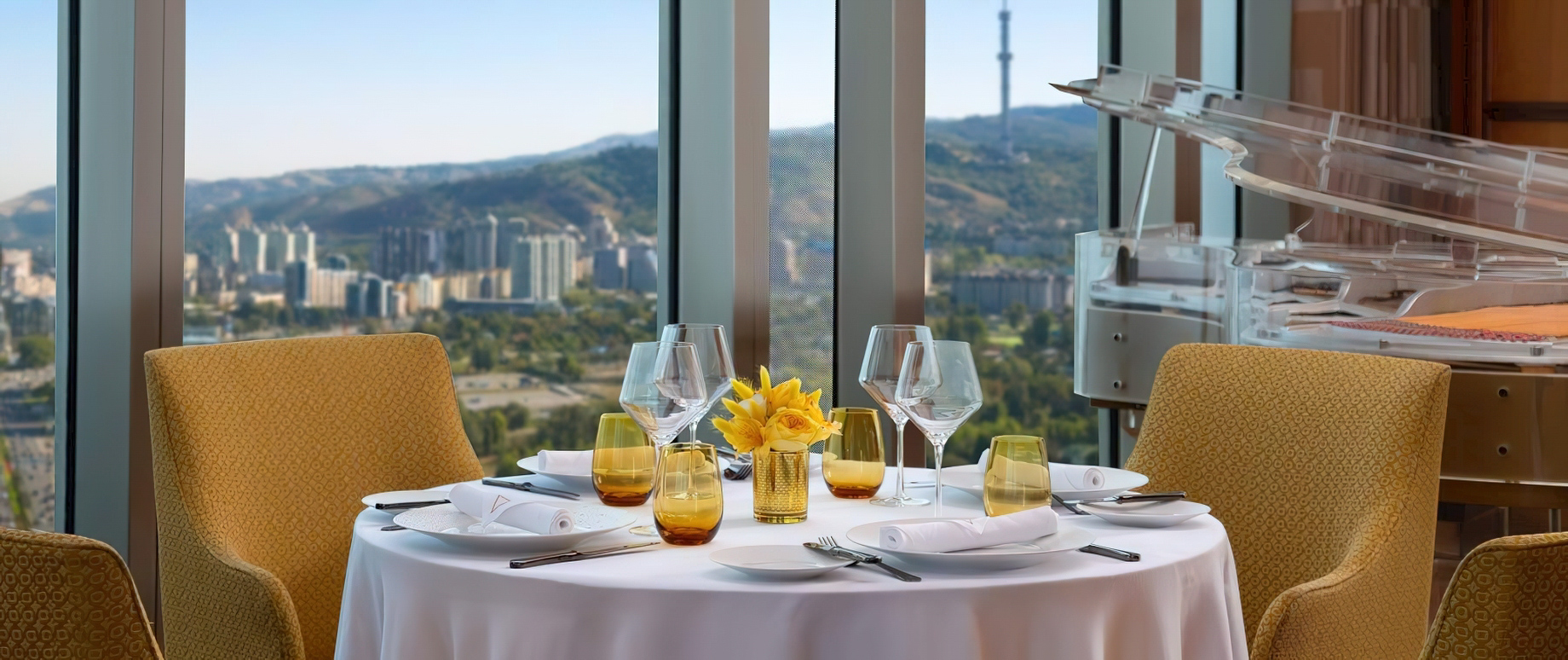 The Ritz-Carlton, Almaty Hotel – Almaty, Kazakhstan – Seven Bar & Restaurant Table Setting
