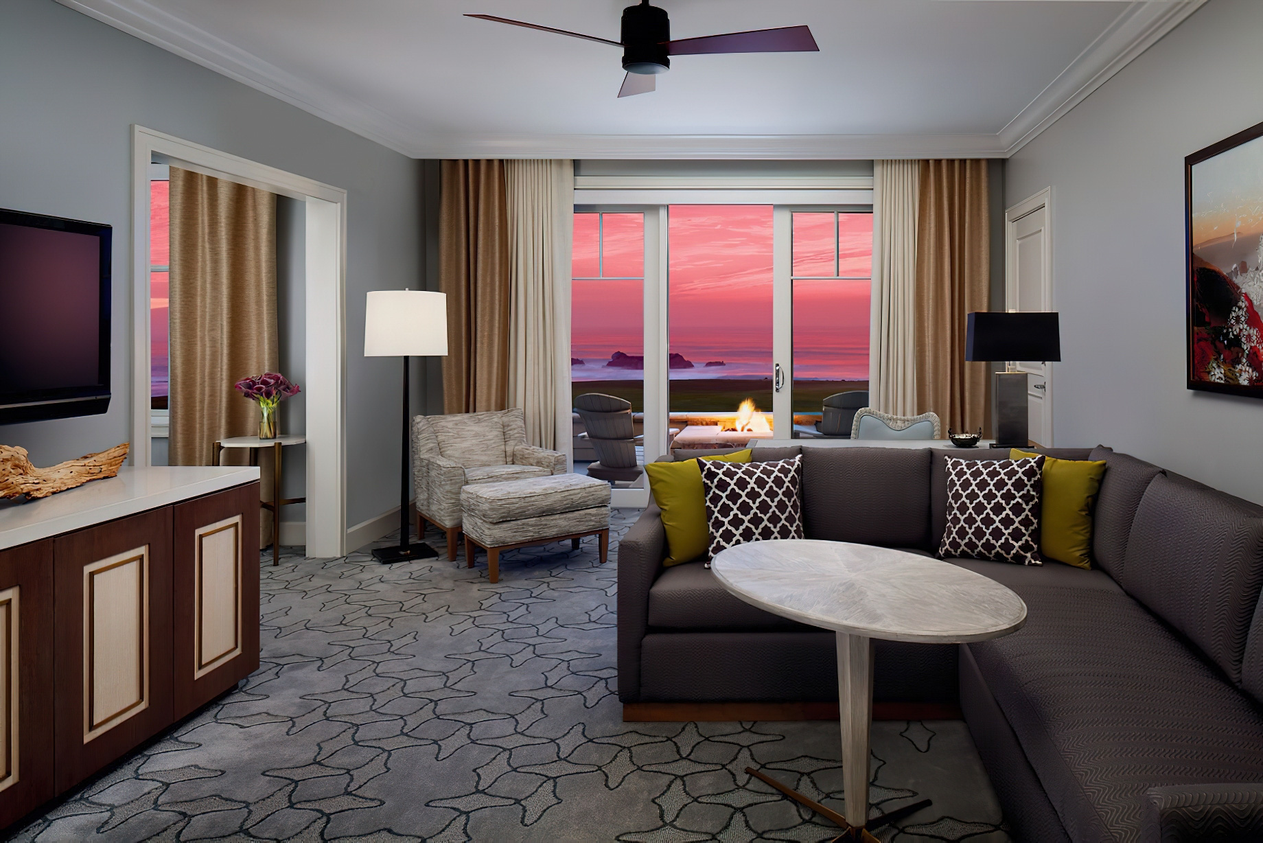 The Ritz-Carlton, Half Moon Bay Resort - Half Moon Bay, CA, USA - Two Bedroom Ocean House Terrace Fire Pit Suite