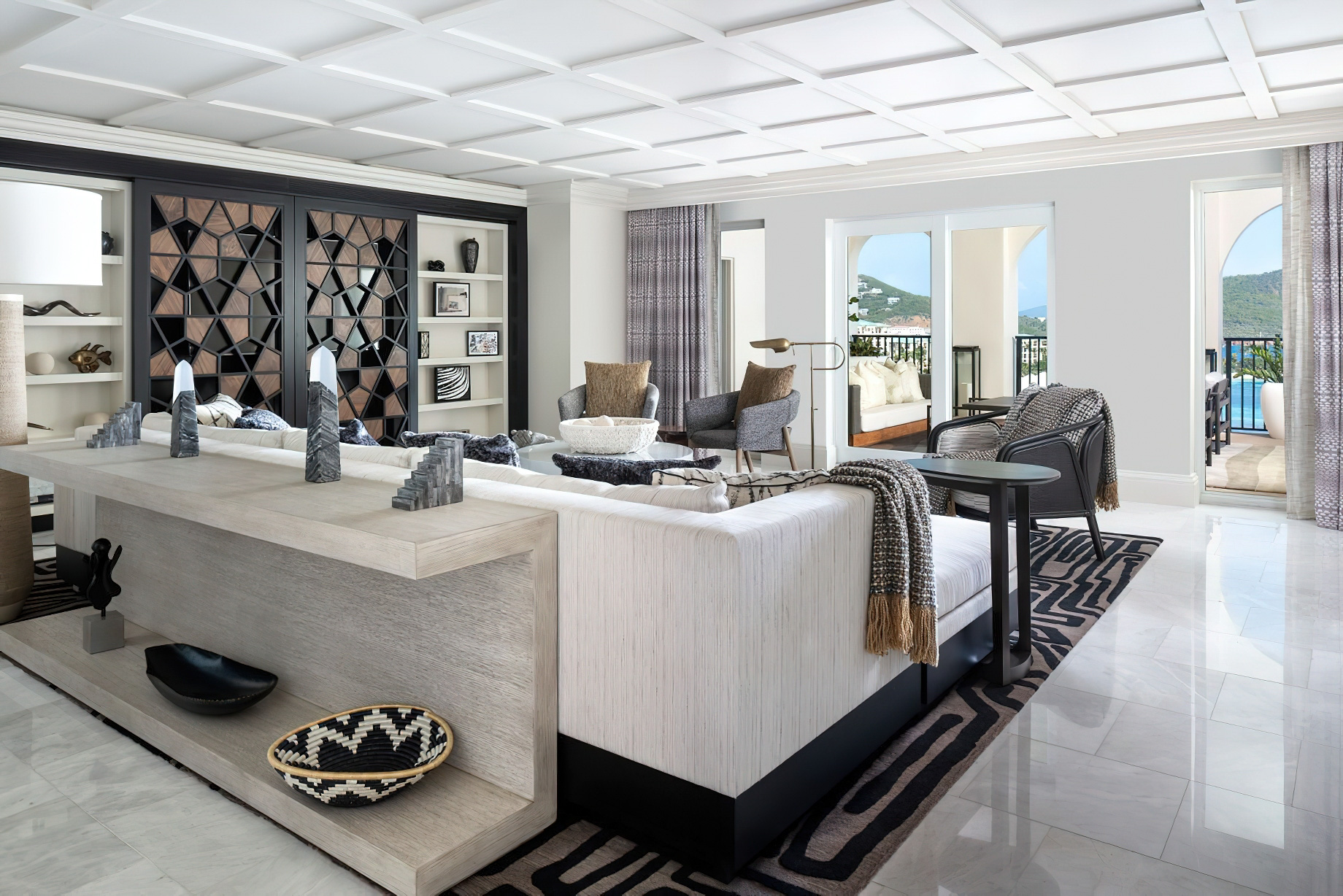 052 – The Ritz-Carlton, St. Thomas Resort – St. Thomas, U.S. Virgin Islands – Three Bedroom Presidential Suite Living Room