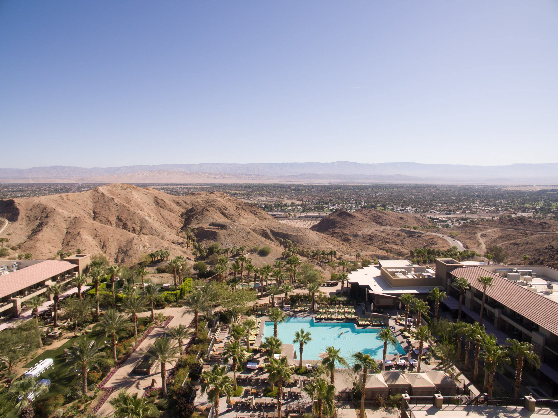 The Ritz-Carlton, Rancho Mirage Resort – Rancho Mirage, CA, USA – Resort Pool Aerial View