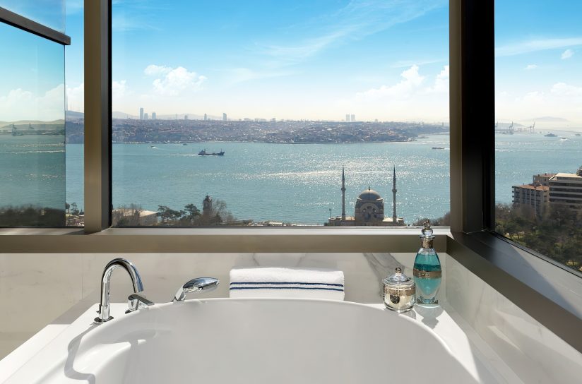 The Ritz-Carlton, Istanbul Hotel - Istanbul, Turkey - The Ritz-Carlton Suite Bathroom Tub View