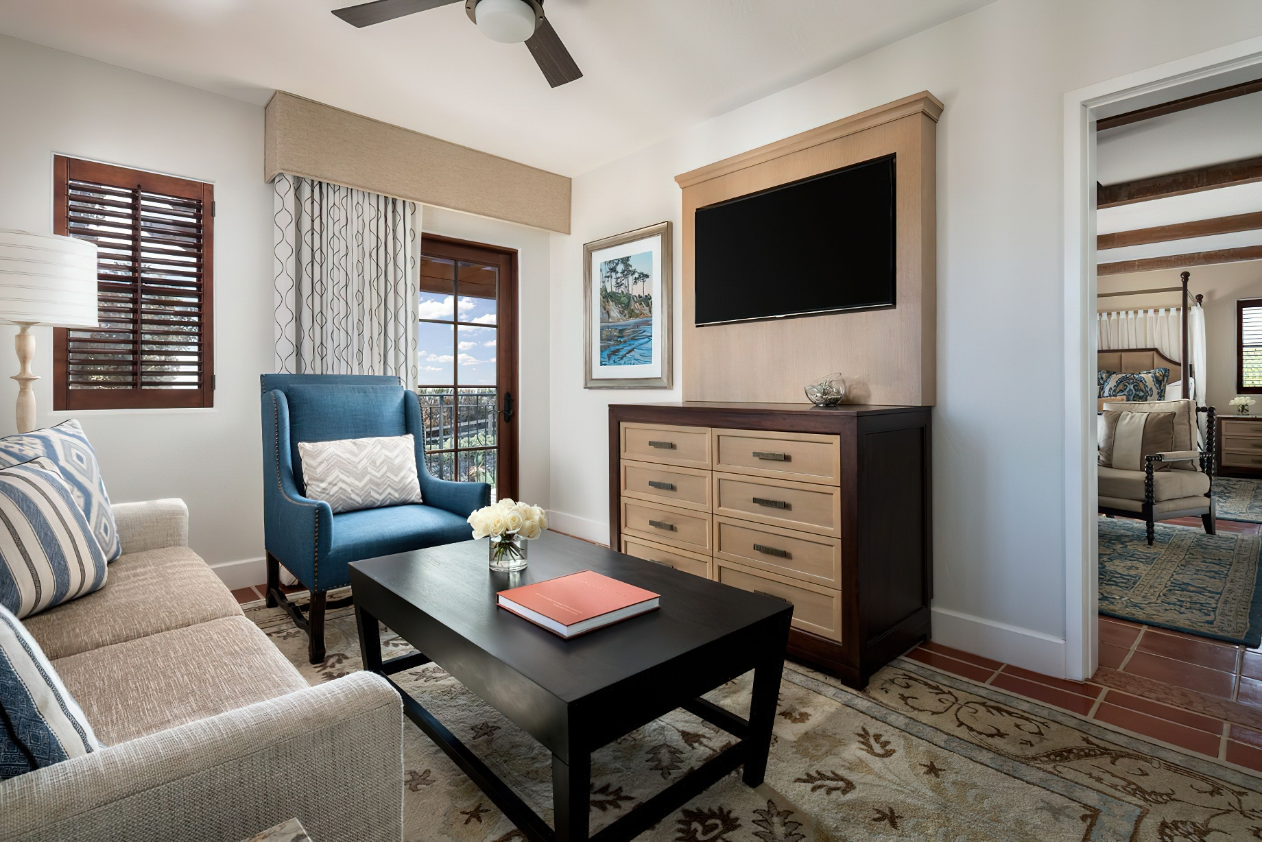 The Ritz-Carlton Bacara, Santa Barbara Resort - Santa Barbara, CA, USA - One Bedroom Garden View Suite Sitting Area