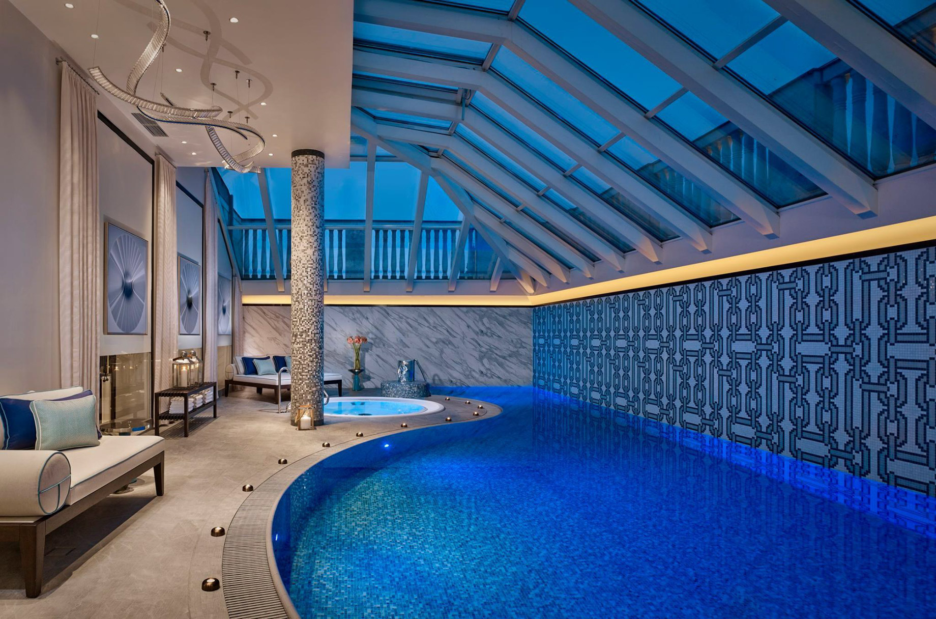 The Ritz-Carlton, Budapest Hotel – Budapest, Hungary – Indoor Pool Night