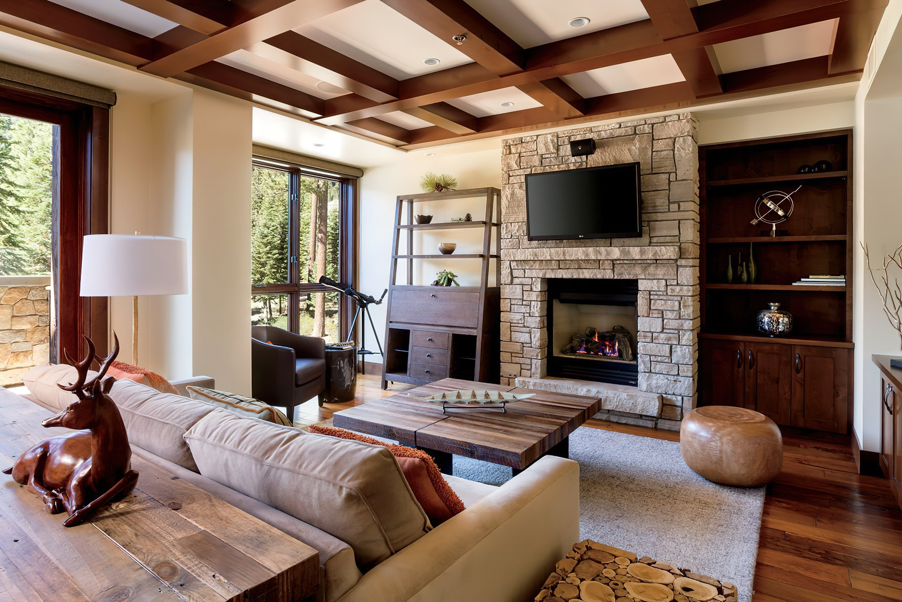 The Ritz-Carlton, Lake Tahoe Resort - Truckee, CA, USA - Two Bedroom Slopeside Living Room