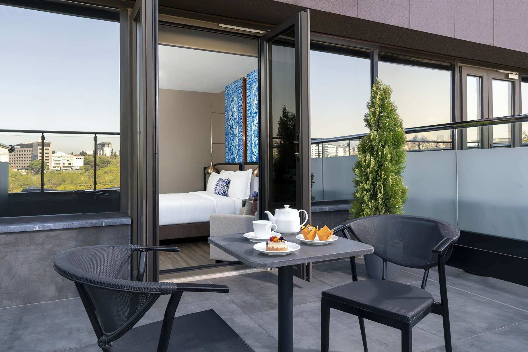 The Ritz-Carlton, Istanbul Hotel – Istanbul, Turkey – Park View Balcony Room Outdoor Table