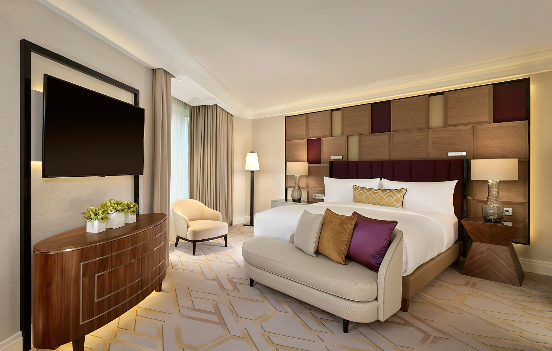 The Ritz-Carlton, Berlin Hotel – Berlin, Germany – Deluxe Suite Bedroom Interior