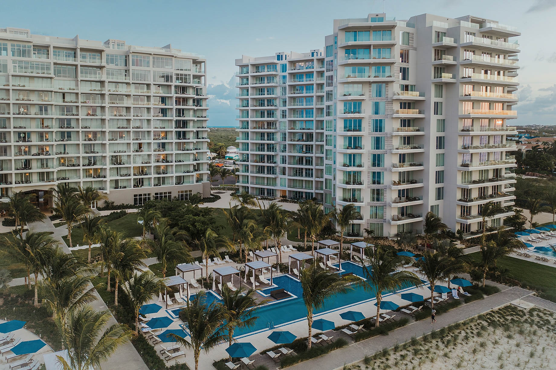 The Ritz-Carlton, Turks & Caicos Resort – Providenciales, Turks and Caicos Islands – Exterior Aerial Pool View